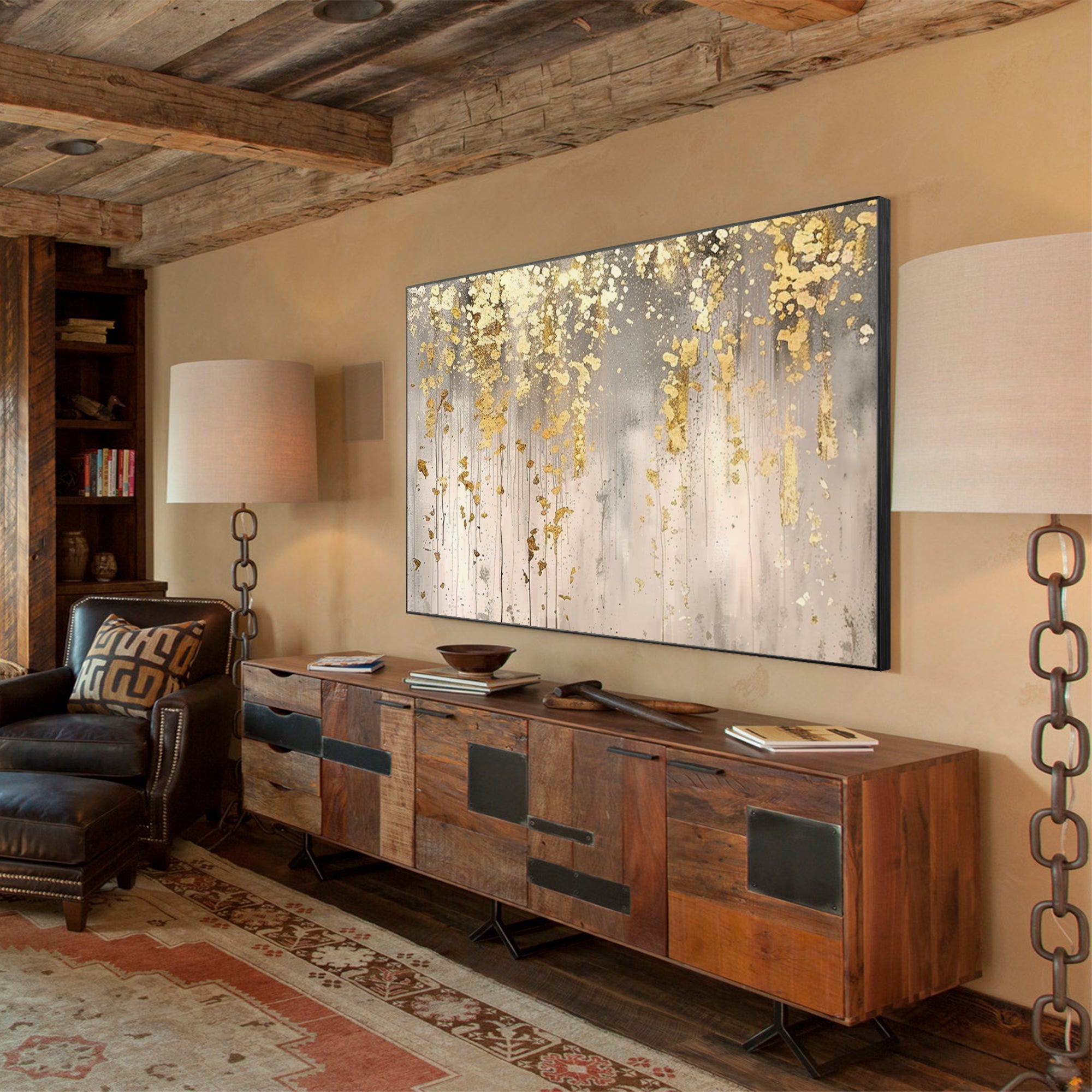 Gold Leaf Wall Art #CA0602