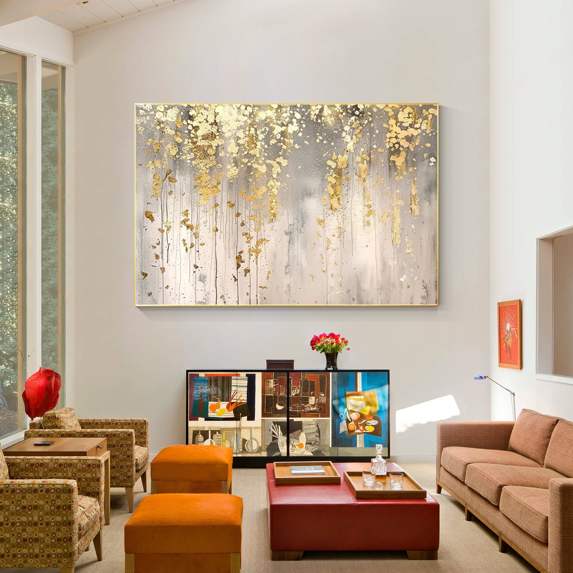 Gold Leaf Wall Art #CA0602