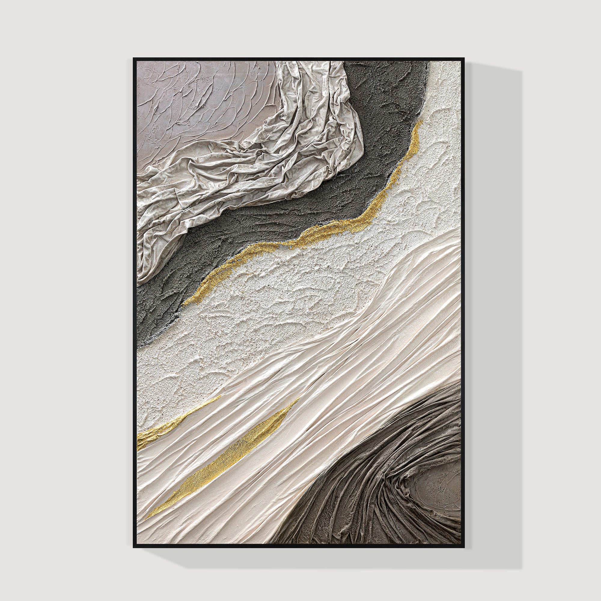Textured abstract painting with