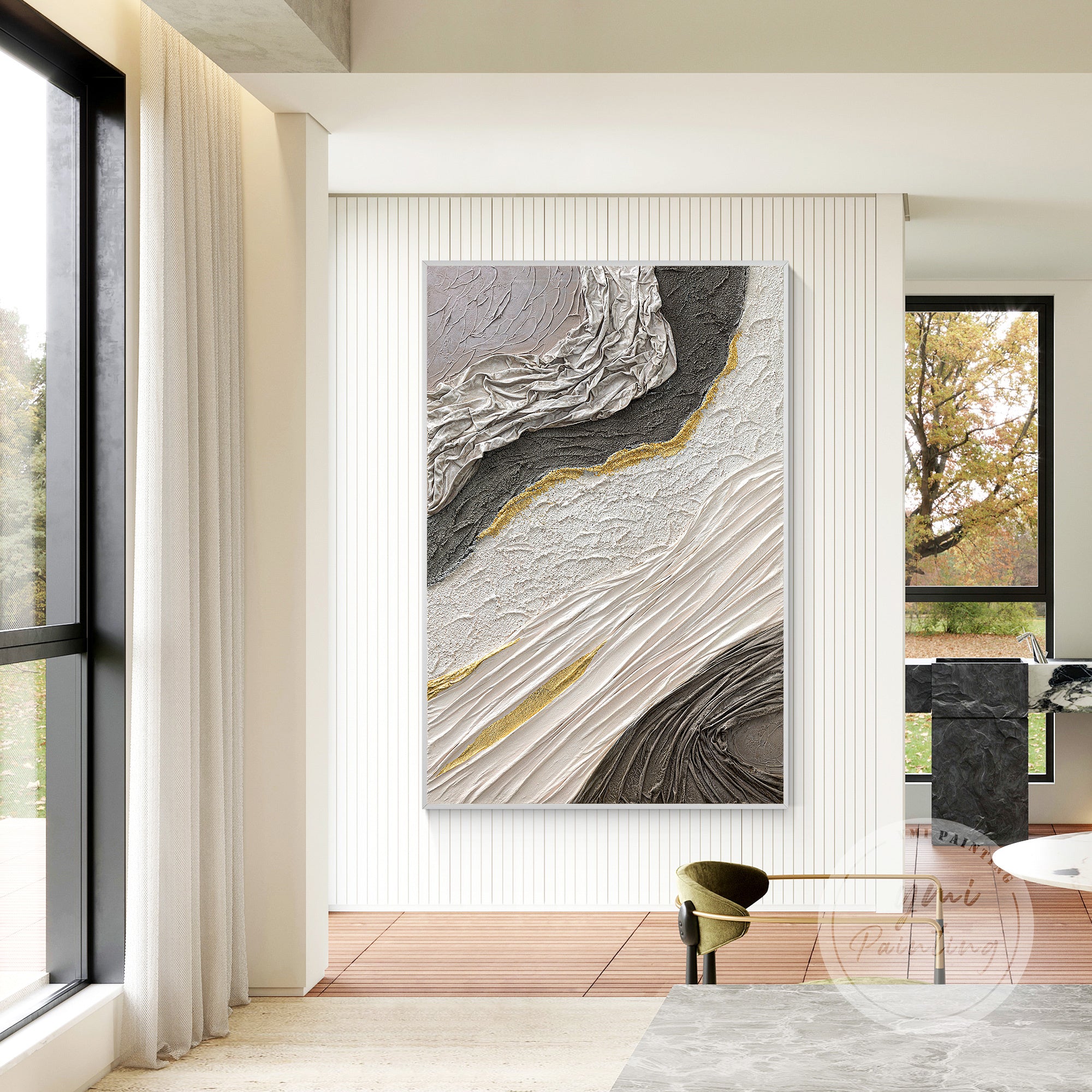 Modern minimalist wall art black