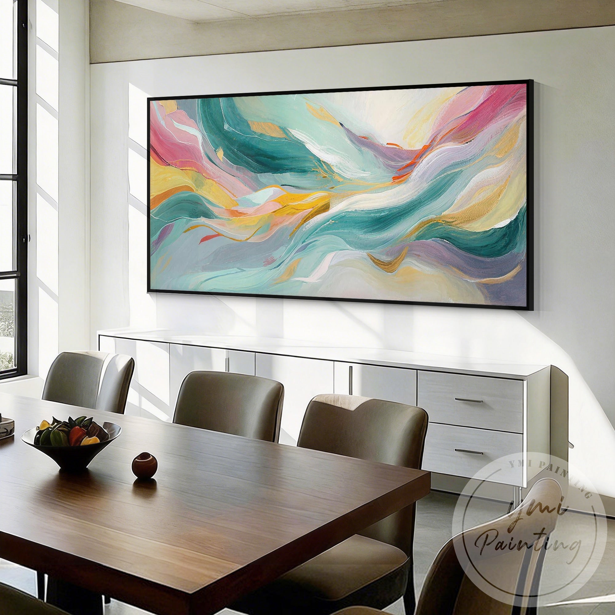 Luxury abstract ocean inspired wall art for home decor