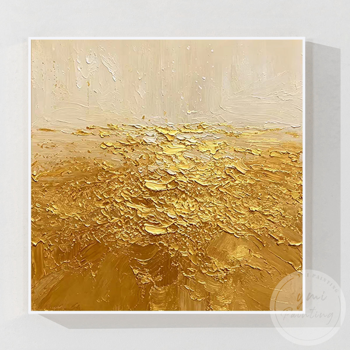 Large contemporary abstract painting for neutral interiors
