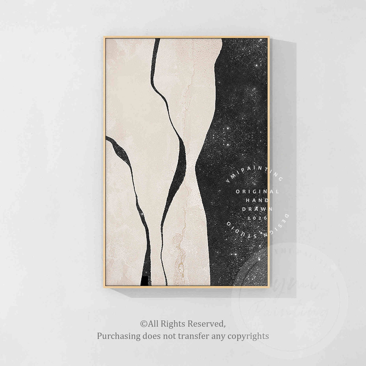 Contemporary silver glitter artwork for modern living room decor