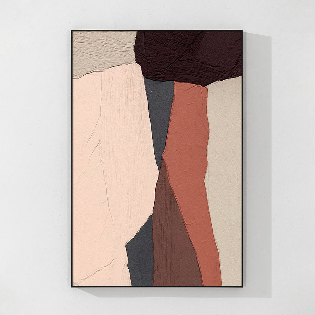 Large vertical abstract wall art, minimalist decor