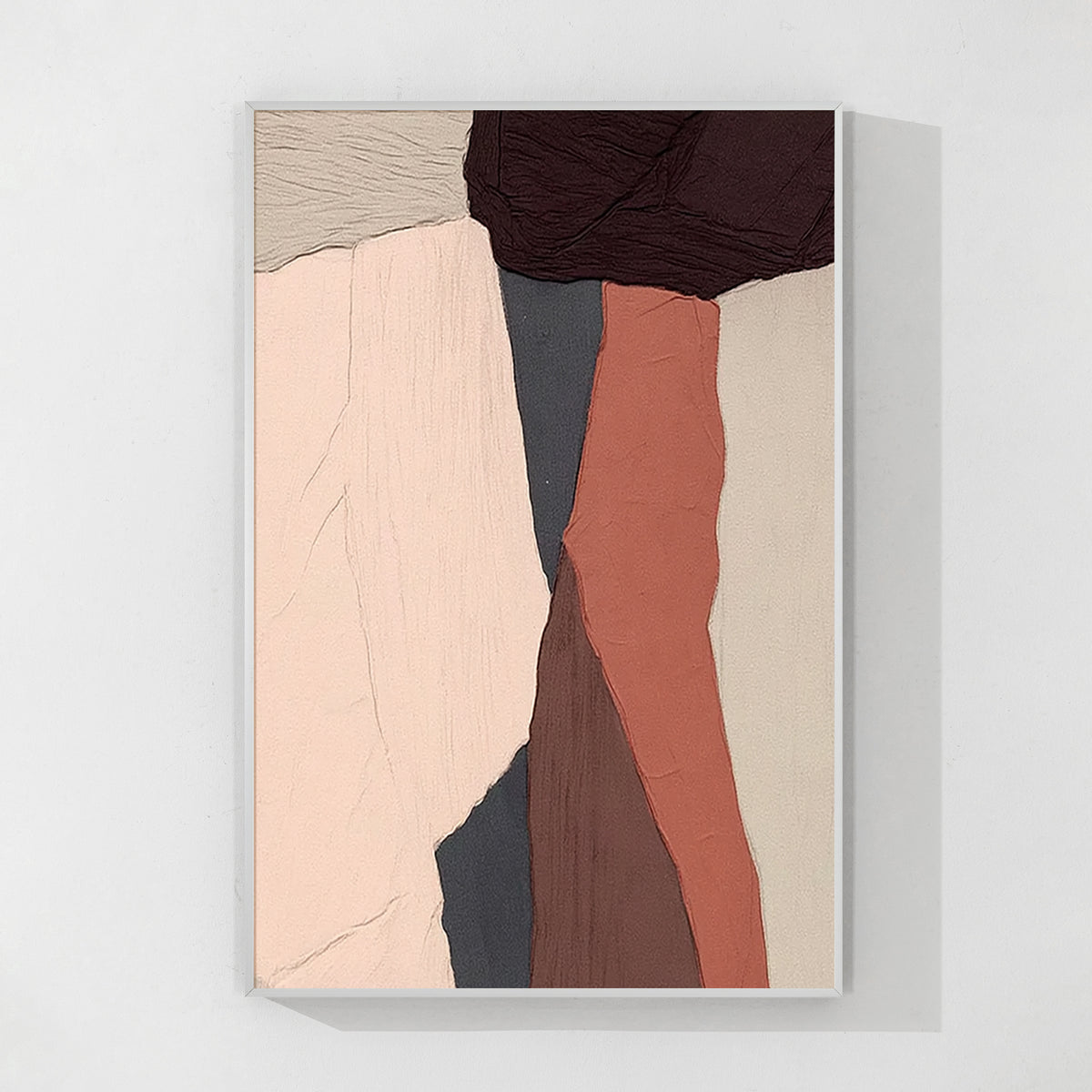 Large vertical abstract wall art, modern interior