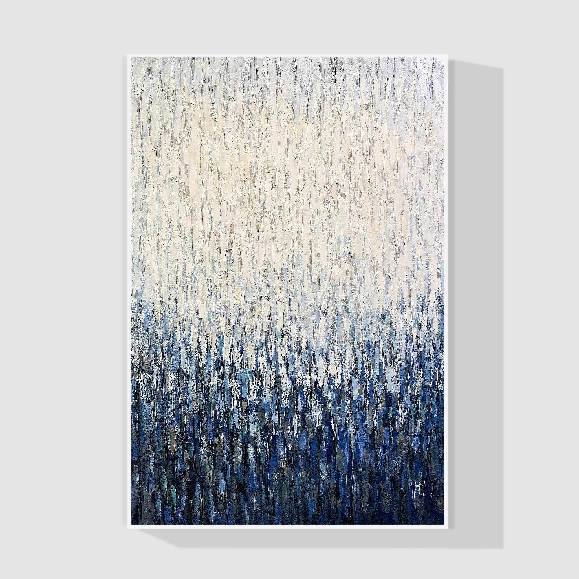 Grande tela astratta verticale blu