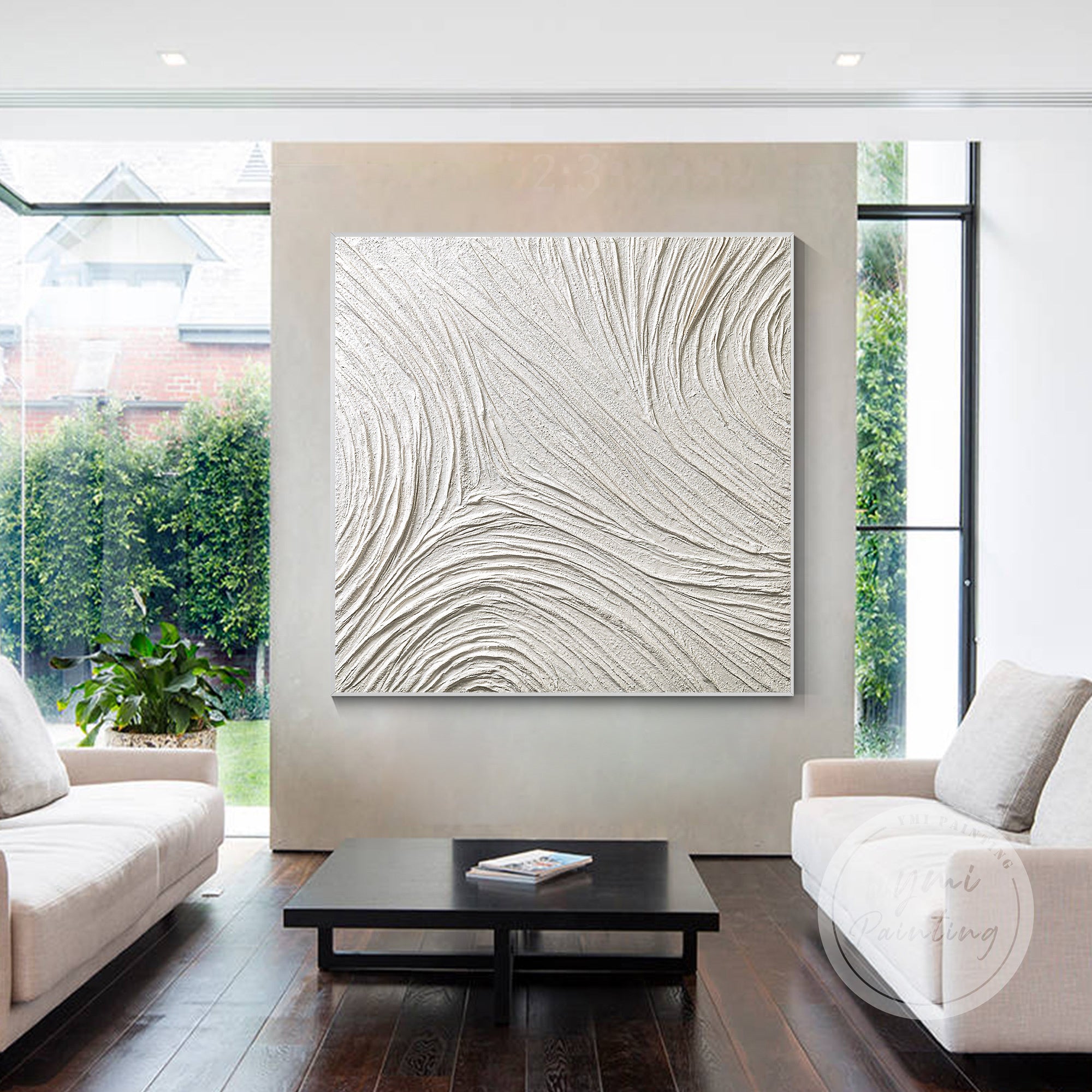 Quadratische neutrale Wandkunst modern