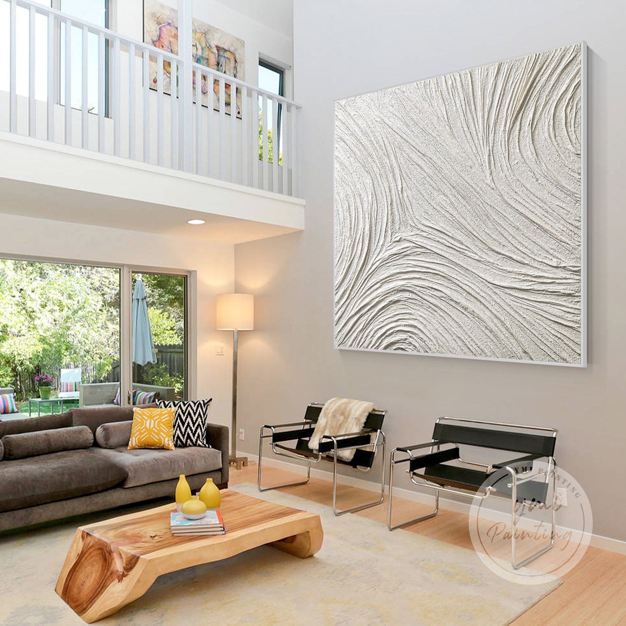 abstrakte weiße Leinwand