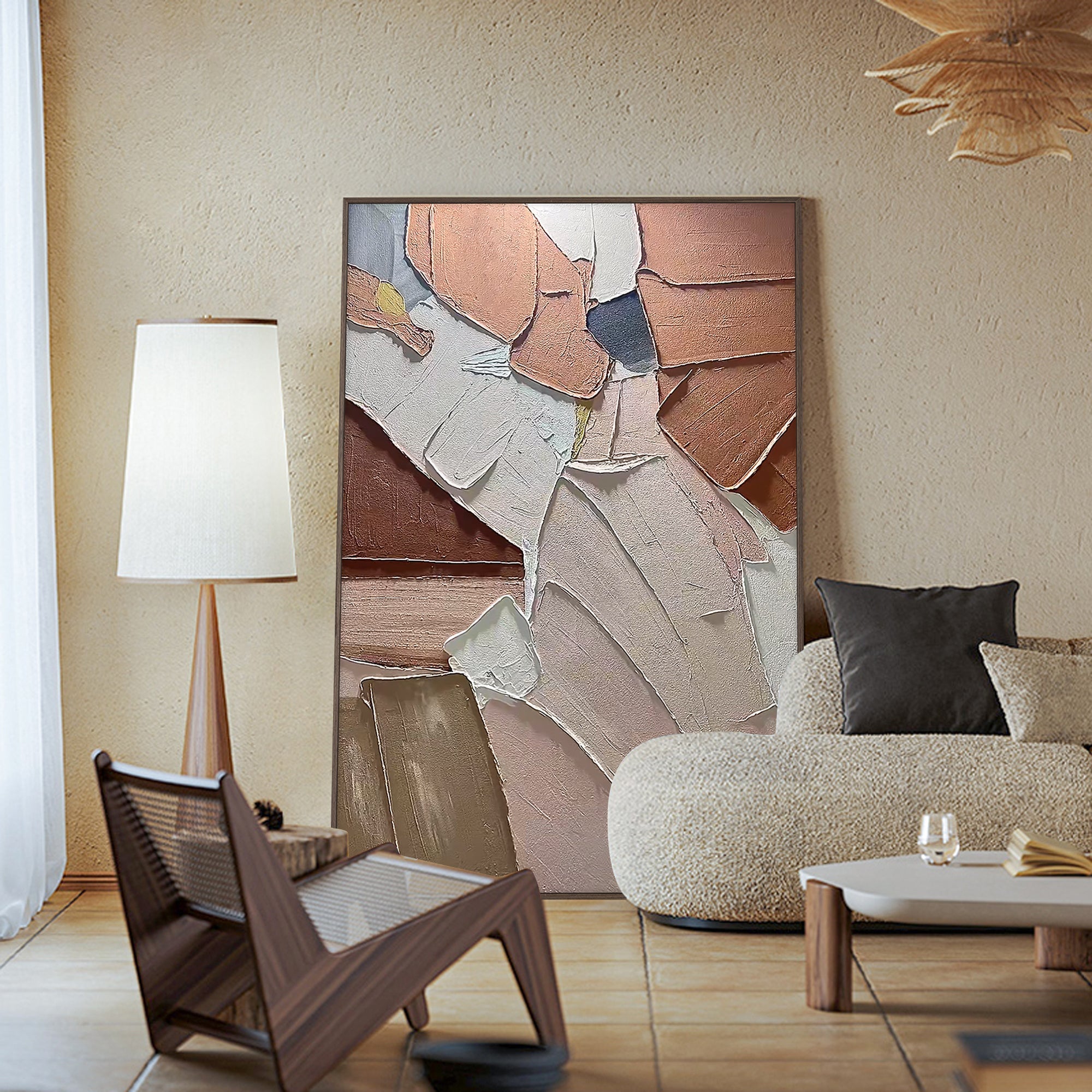 Beige Texture Wall Art #CA0649