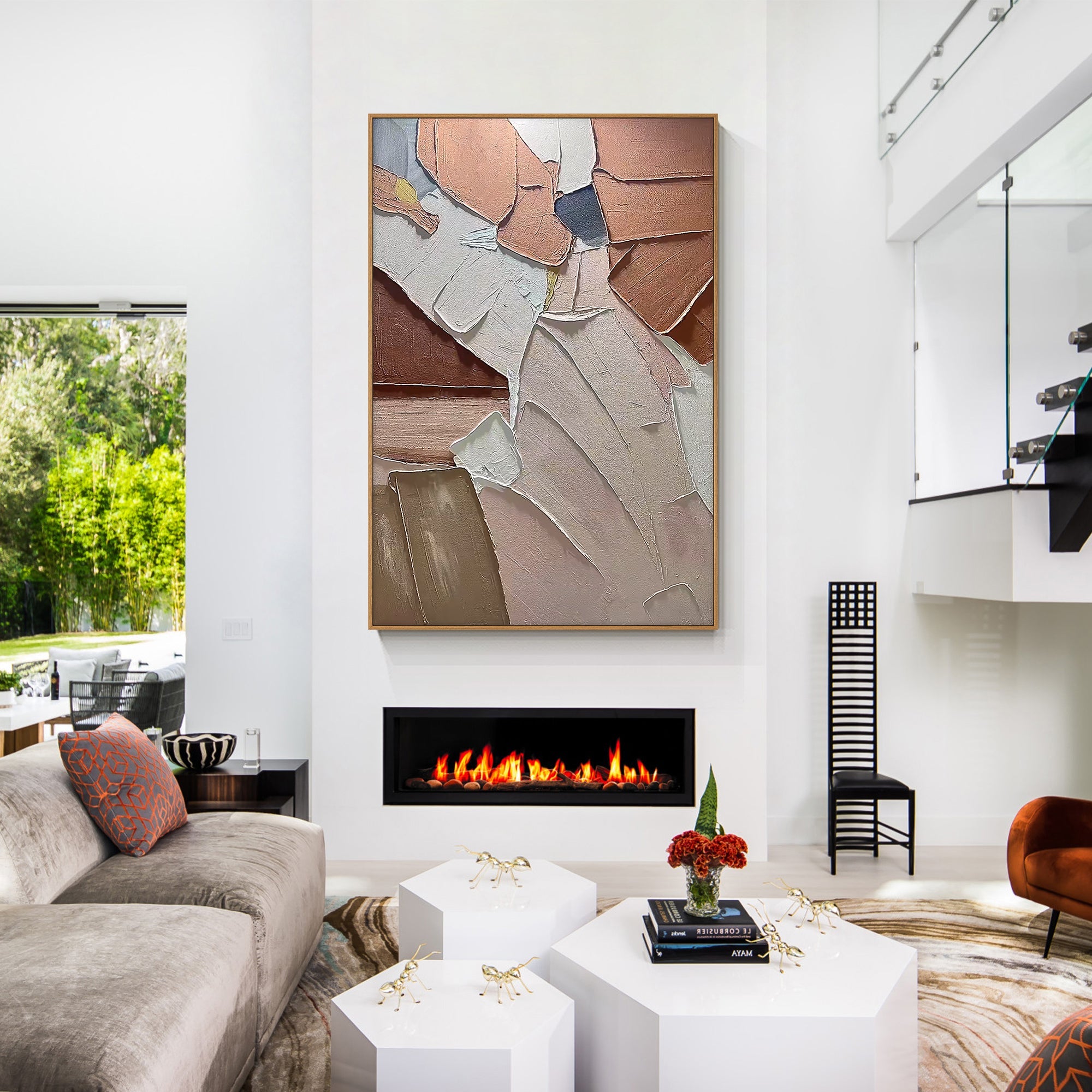 Beige Texture Wall Art #CA0649