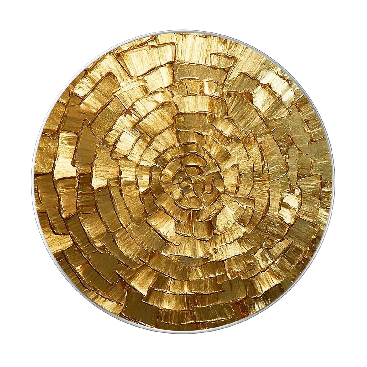 Elegant circular gold abstract artwork for home decor