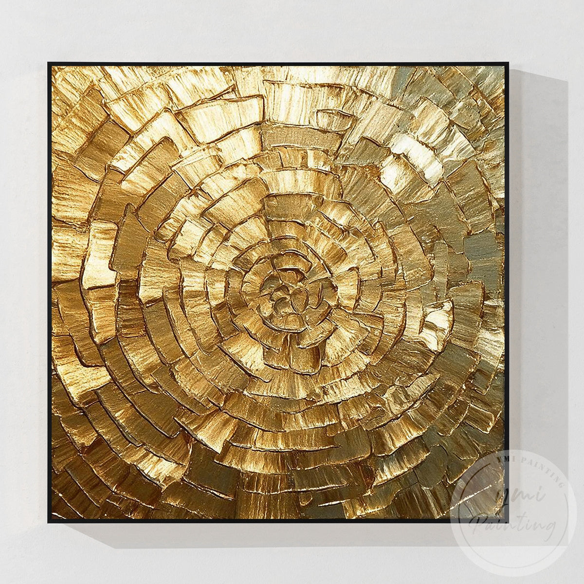 Elegant 3D gold wall art for contemporary home decor