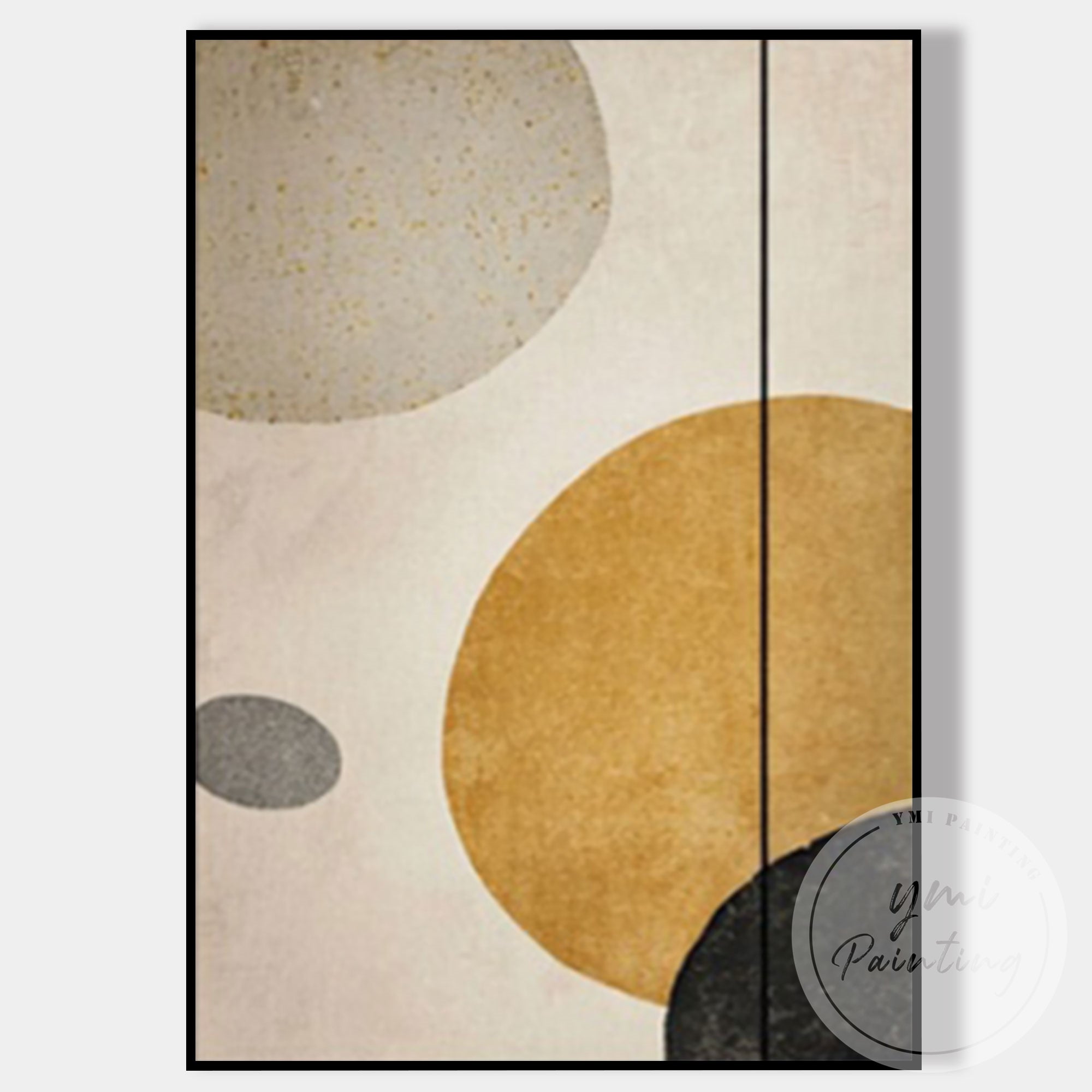 Minimalist geometric wall art for modern living space decoration