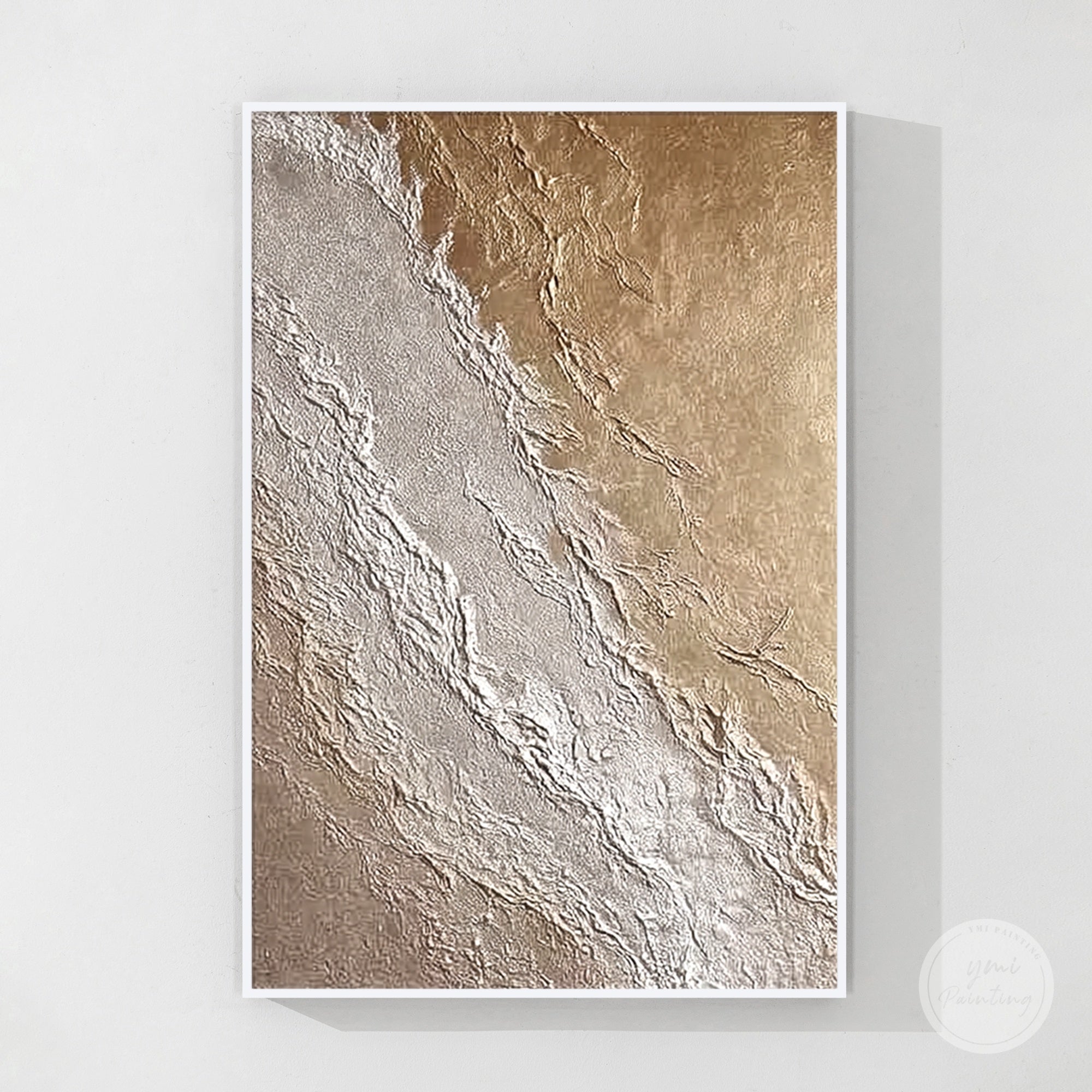 organic abstract painting plaster texture close view