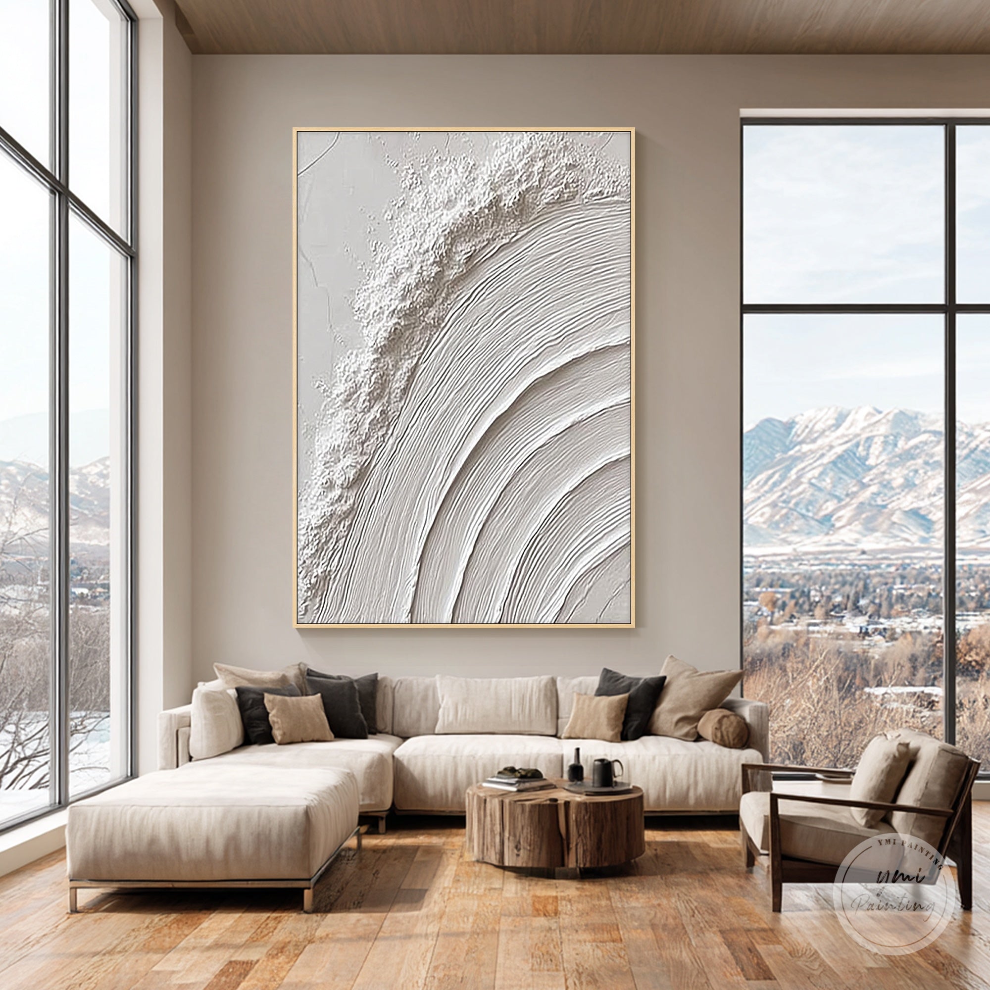 minimalist textured wall decor white palette