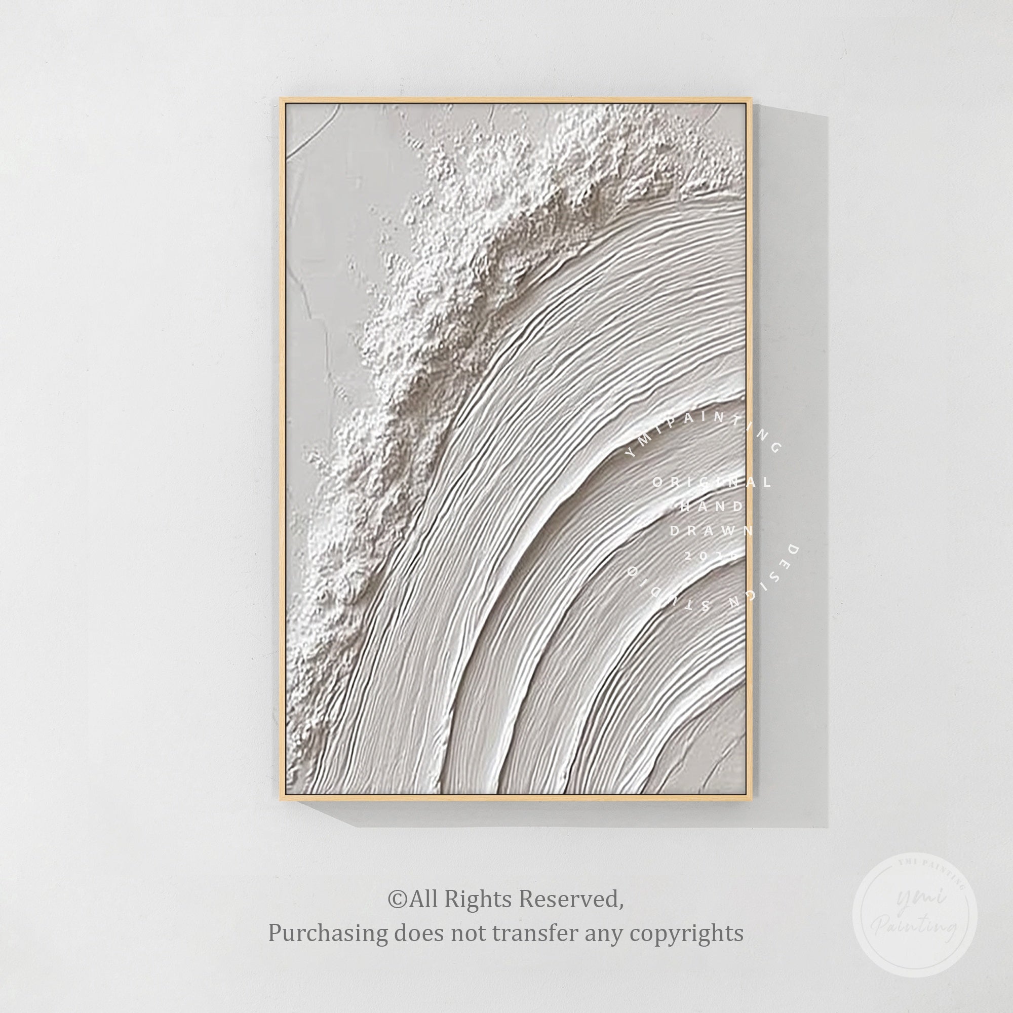 3d plaster abstract artwork neutral tones