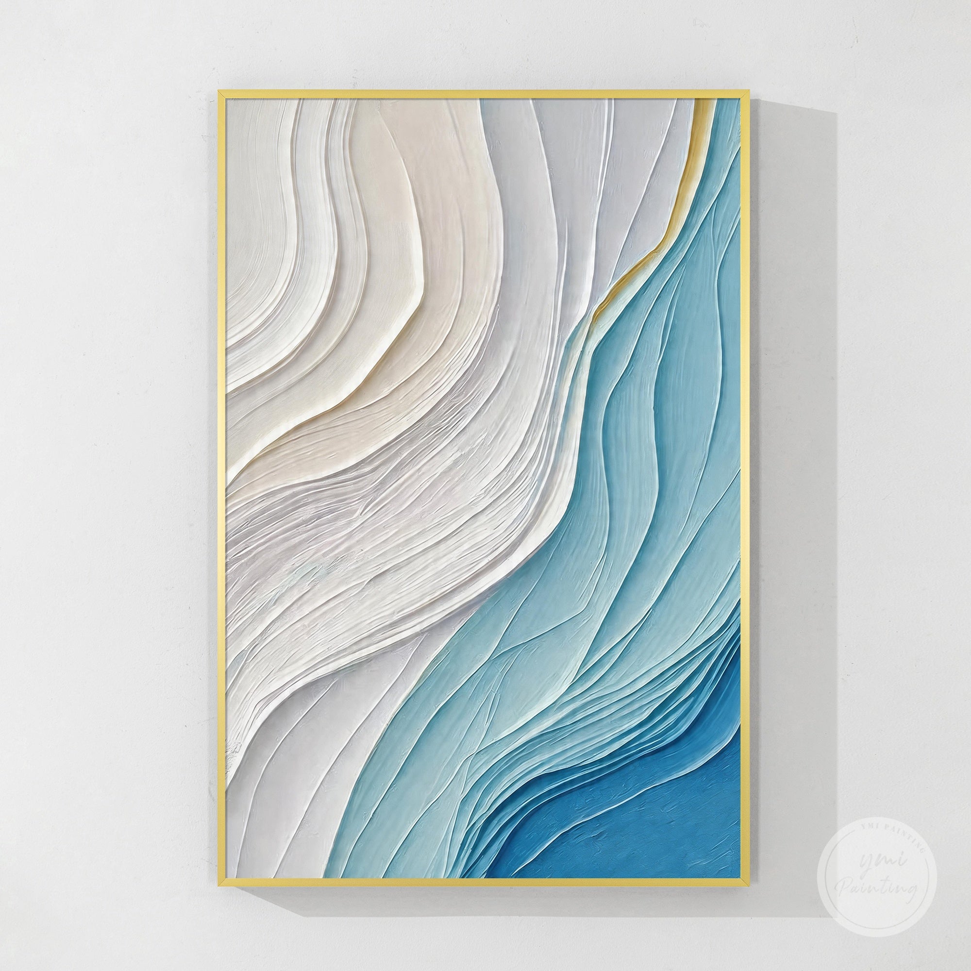 minimalist blue abstract canvas