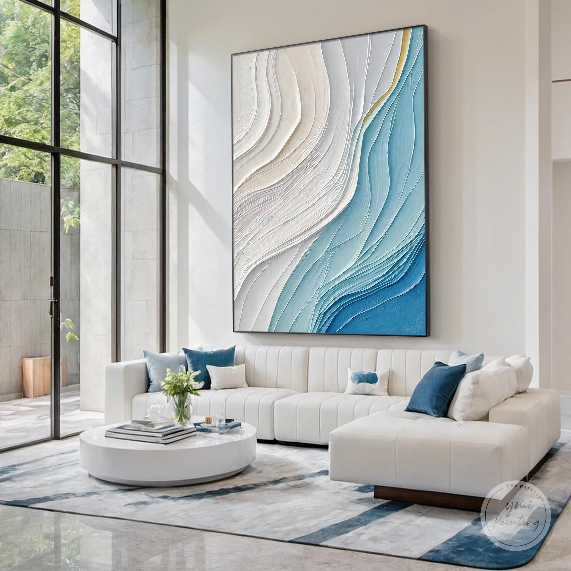 textured wave pattern wall decor