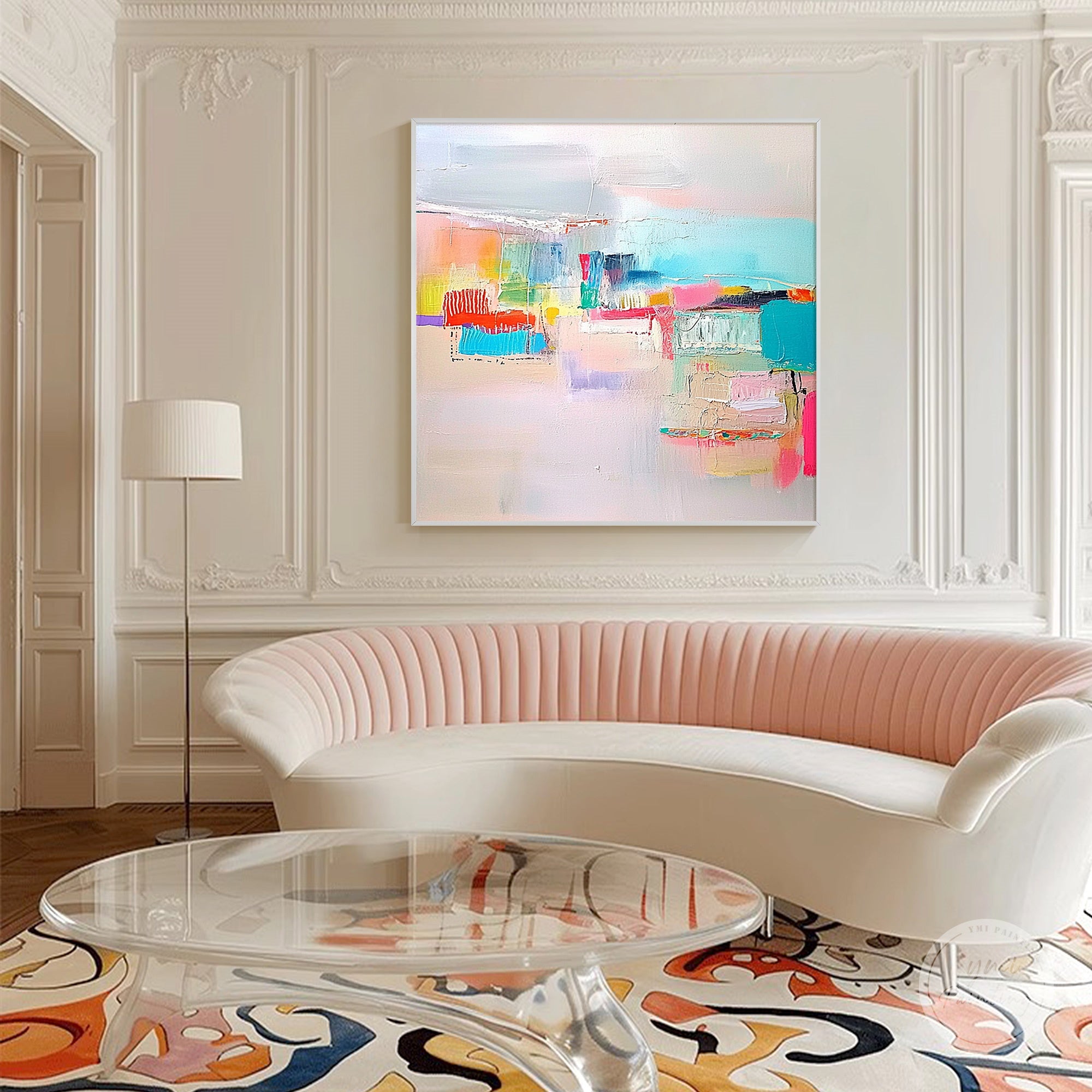 minimalist colorful abstract wall art