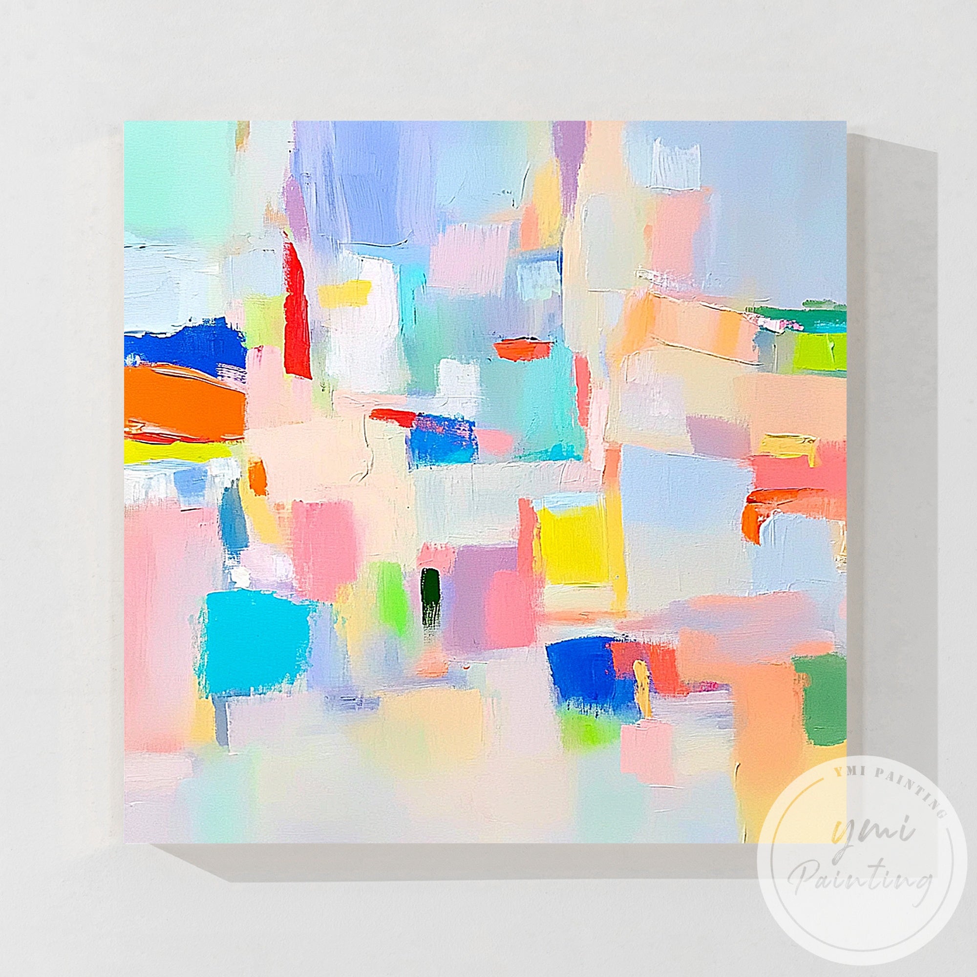 artistic abstract wall art vibrant palette