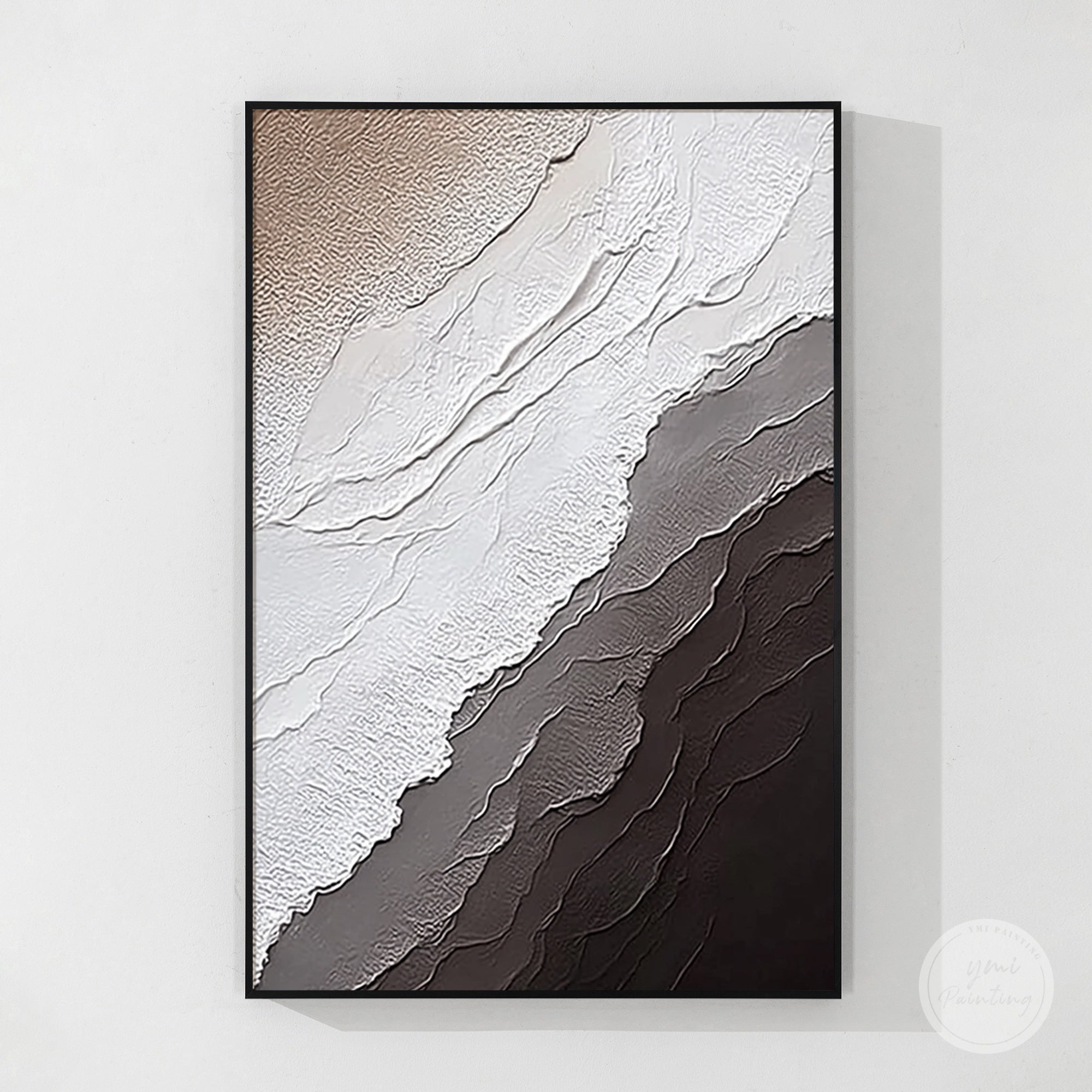 neutral textured abstract artwork