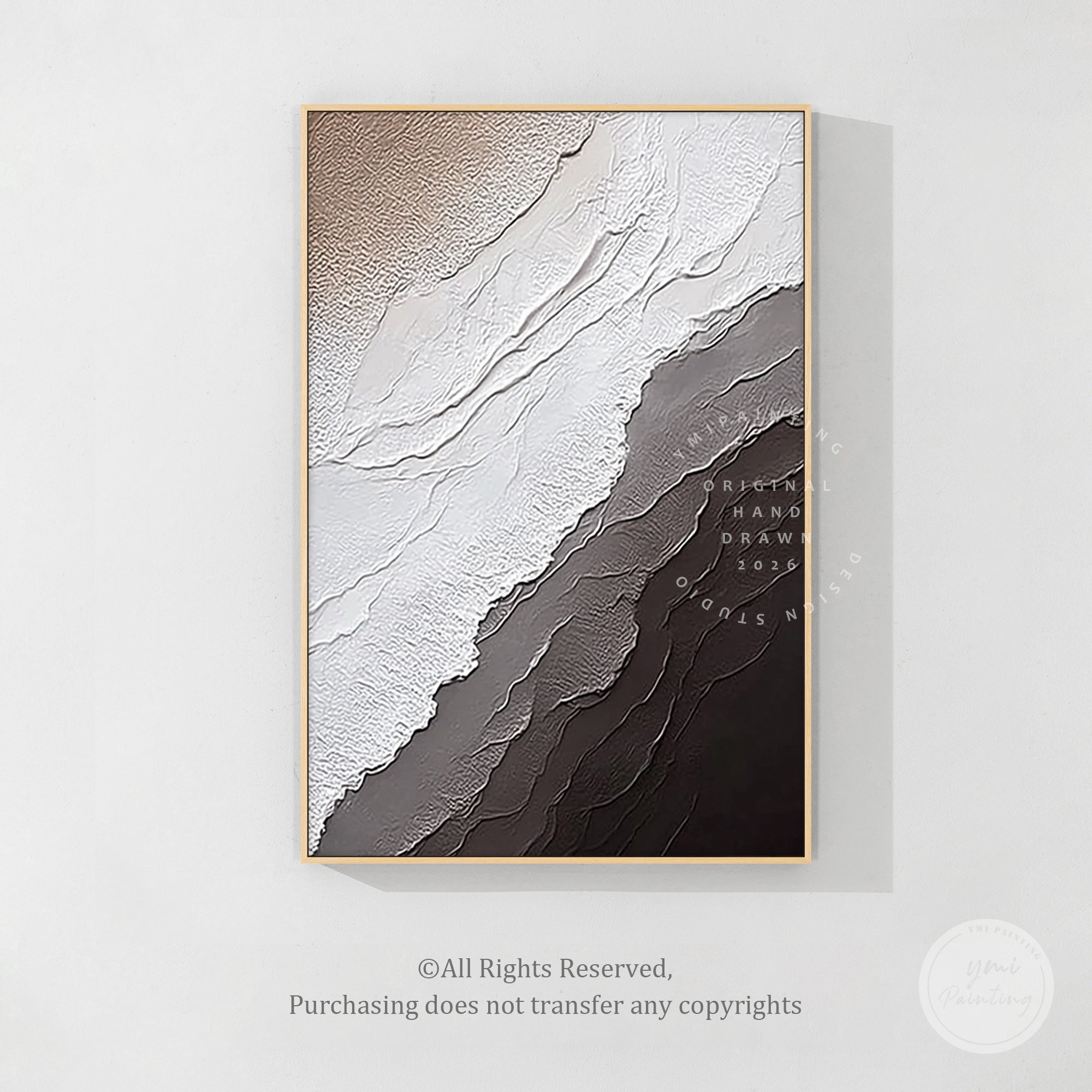 monochrome layered texture painting