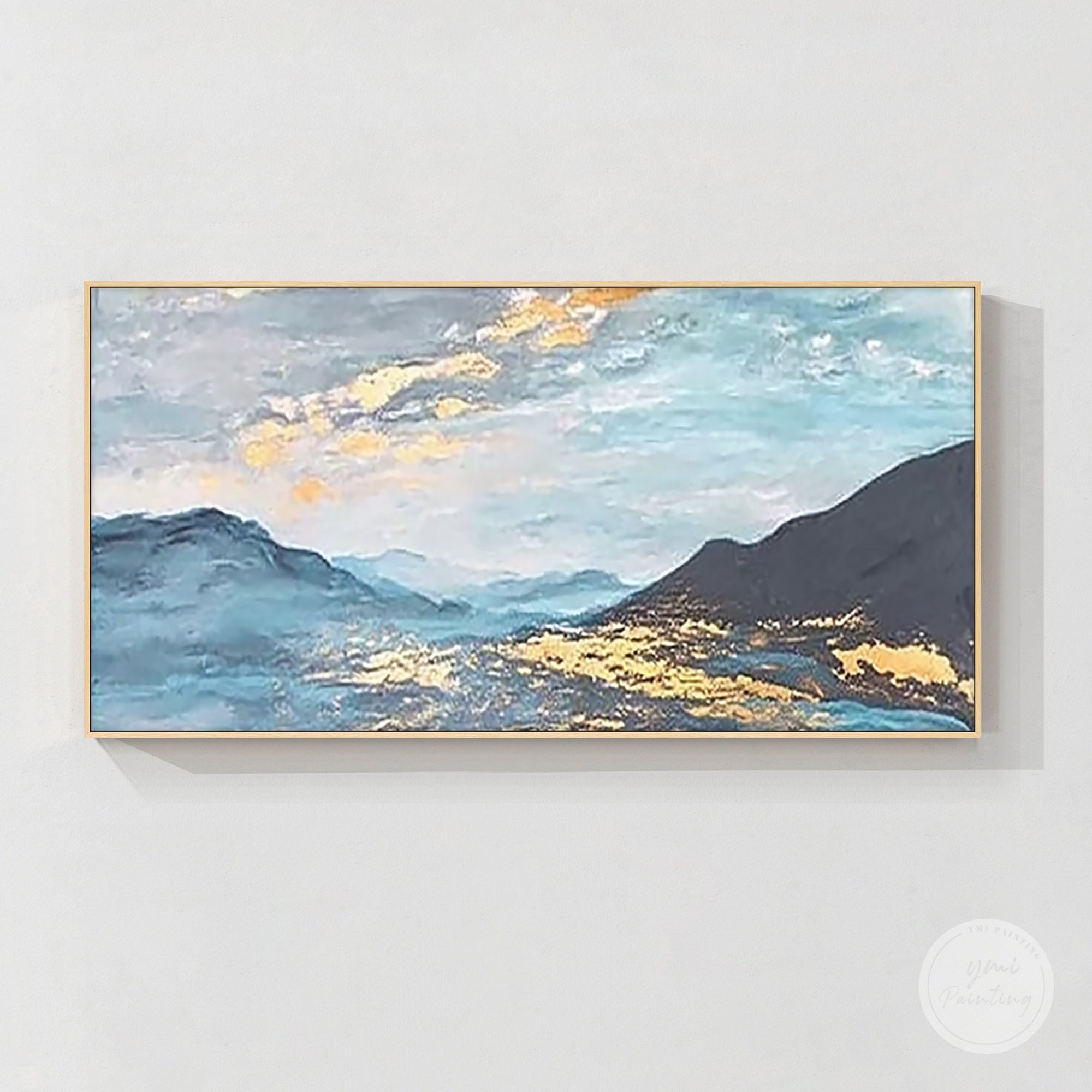gold highlight landscape abstract canvas art