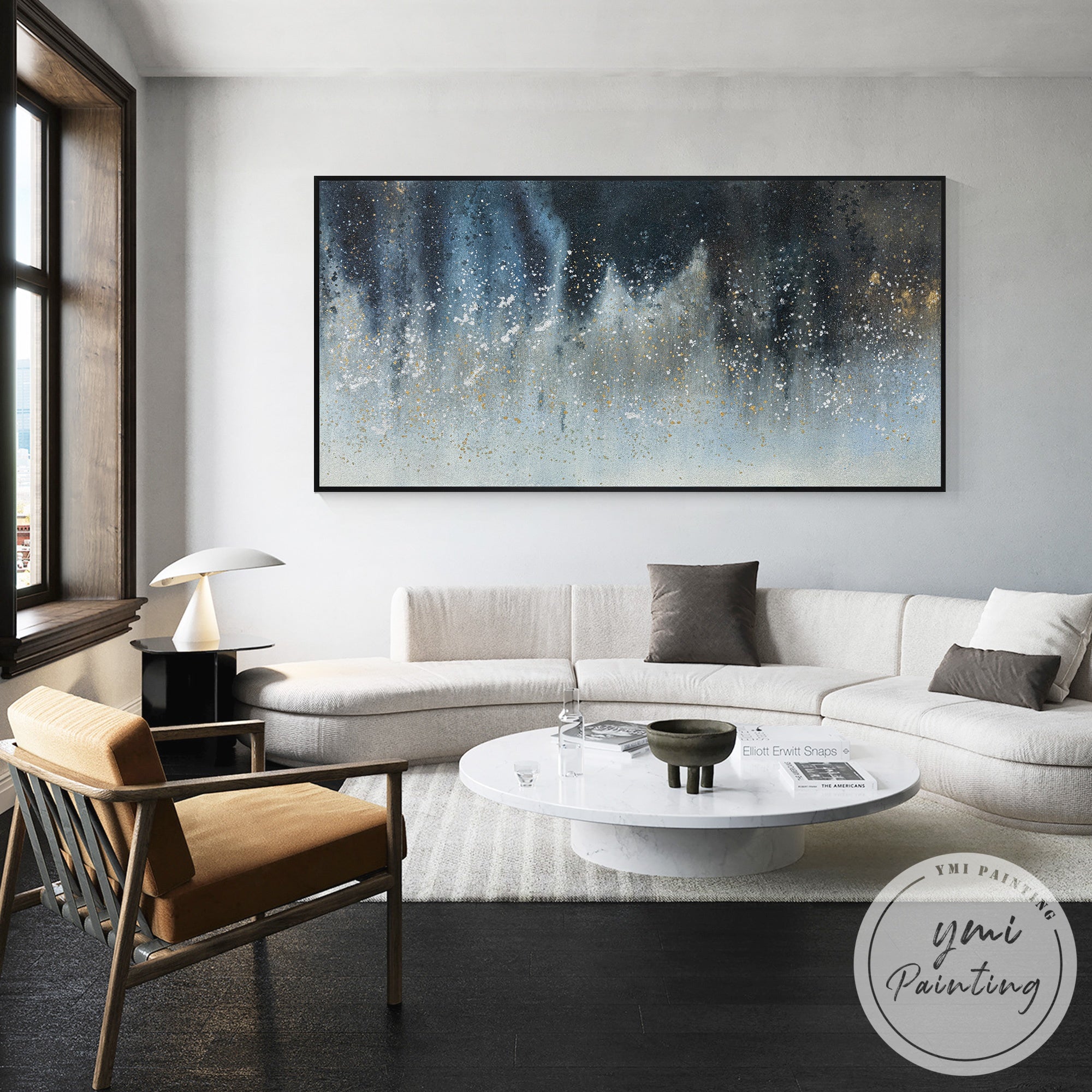 Elegant abstract textured artwork for living room interior decoration
