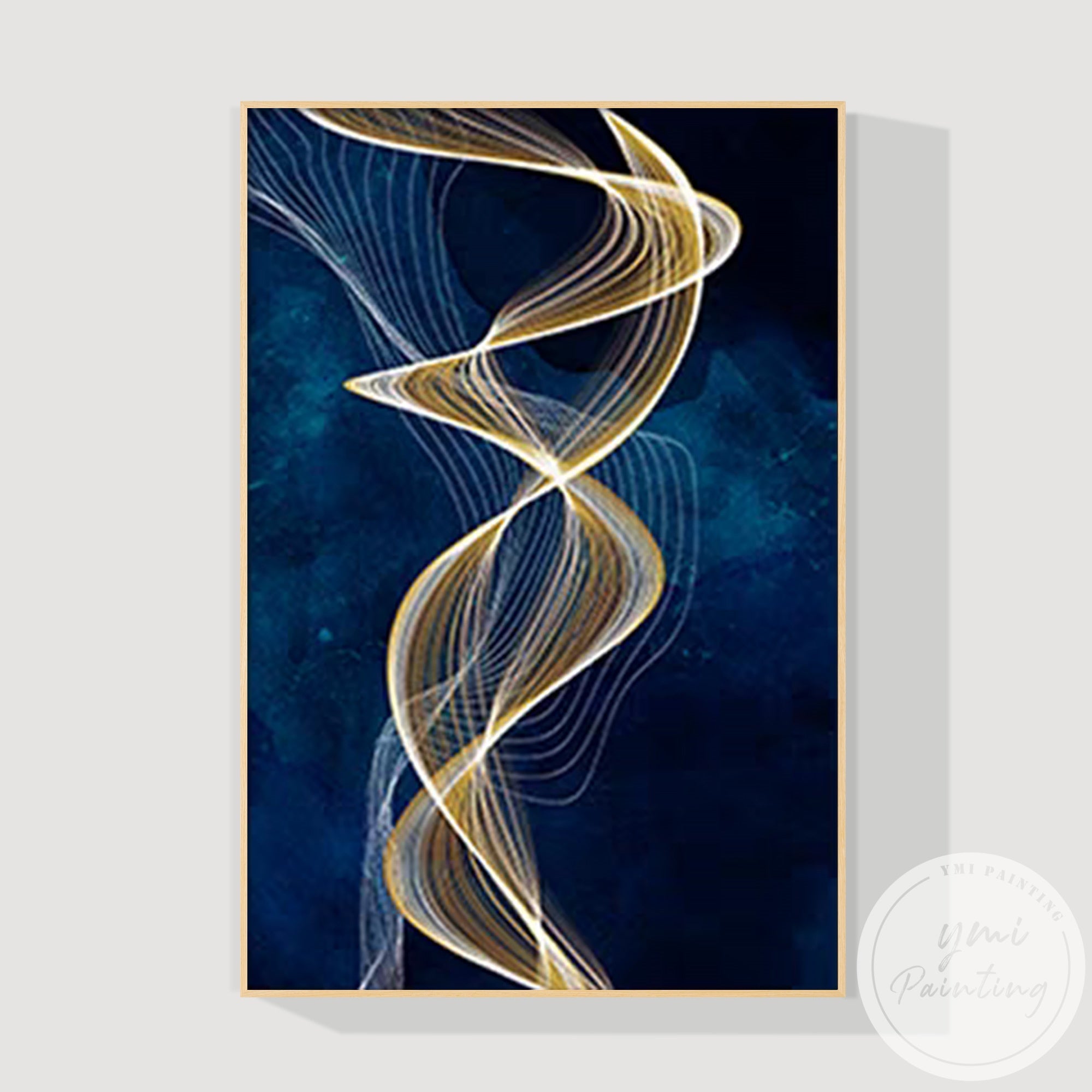 Extra large contemporary ribbon artwork for stylish interiors