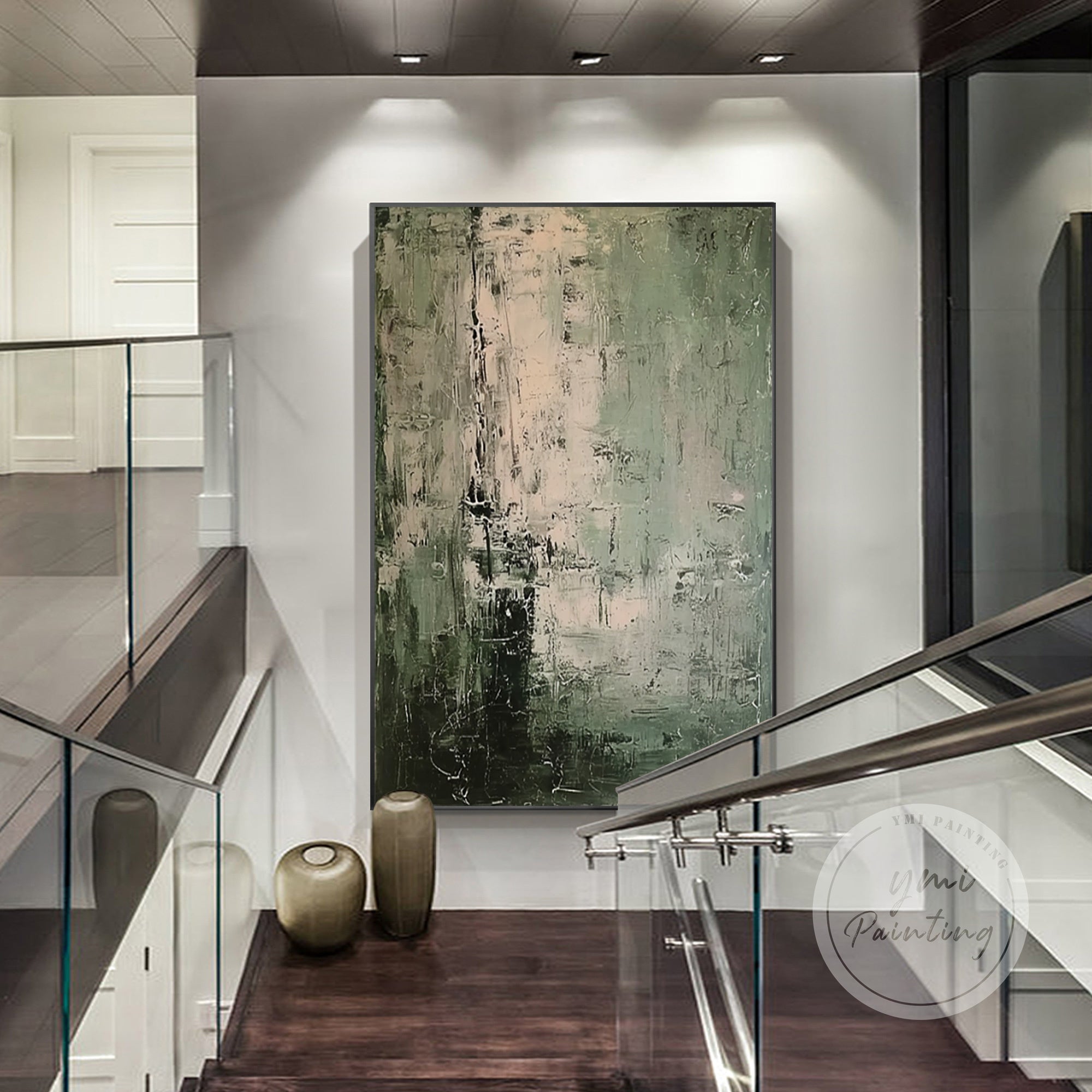 large neutral textured wall art