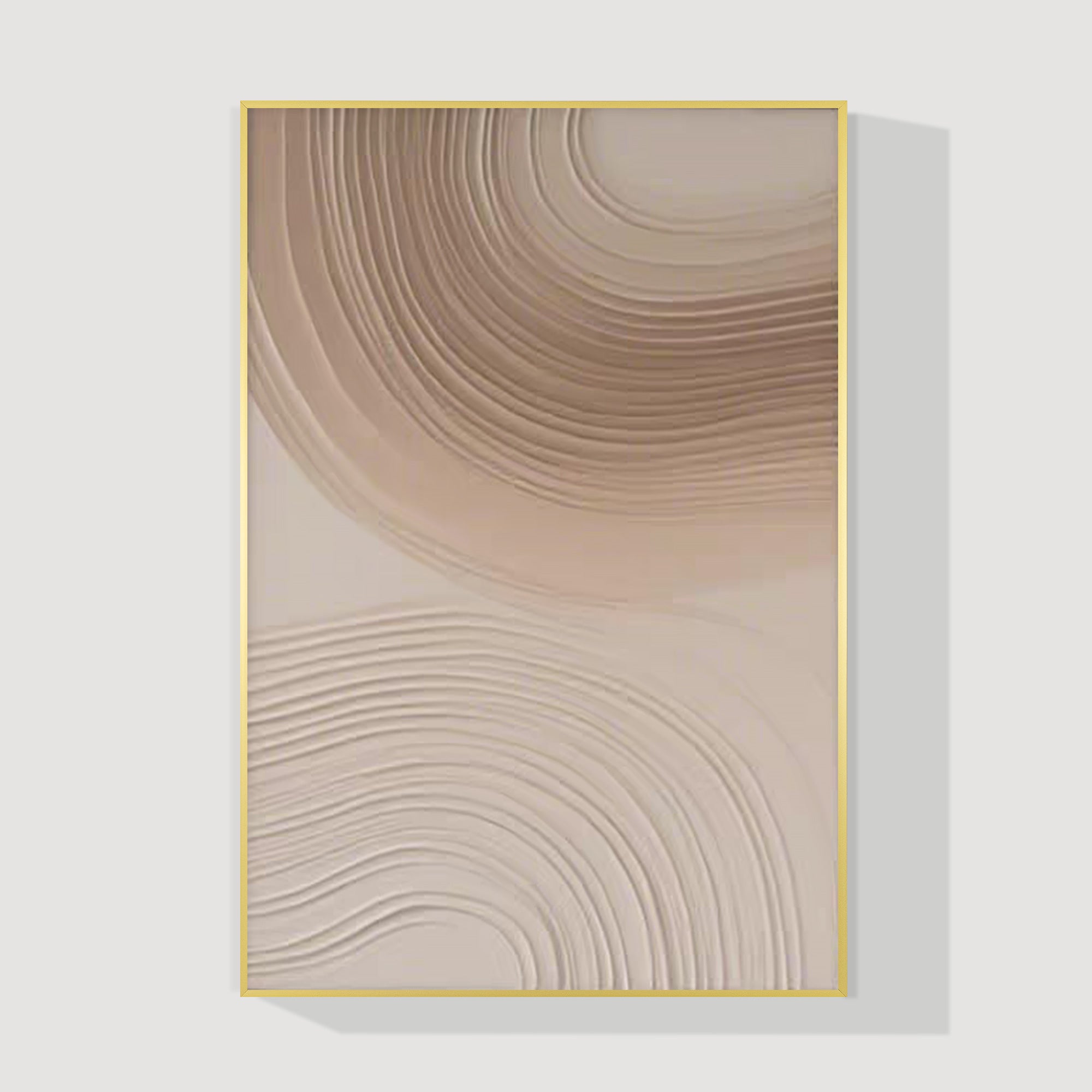 Neutral textured abstract painting on canvas beige modern wall art