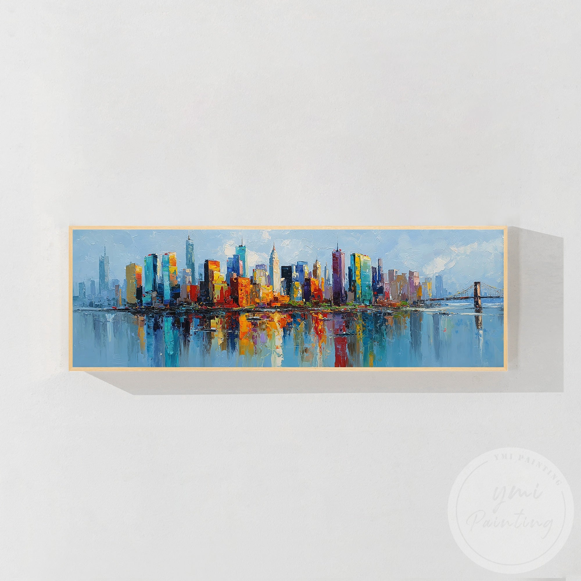 Modern New York skyline artwork for stylish interior decoration