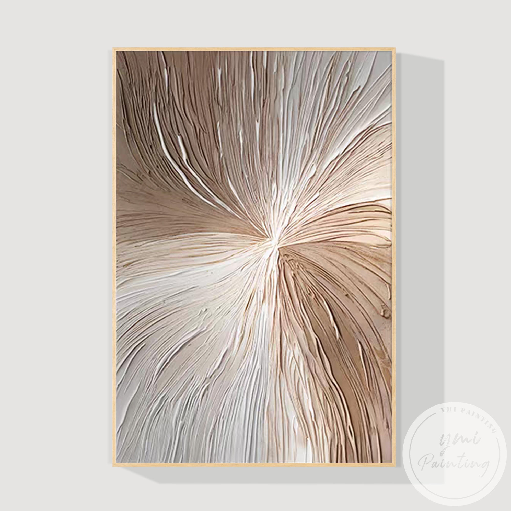 Handmade 3D textured canvas artwork for elegant home decoration