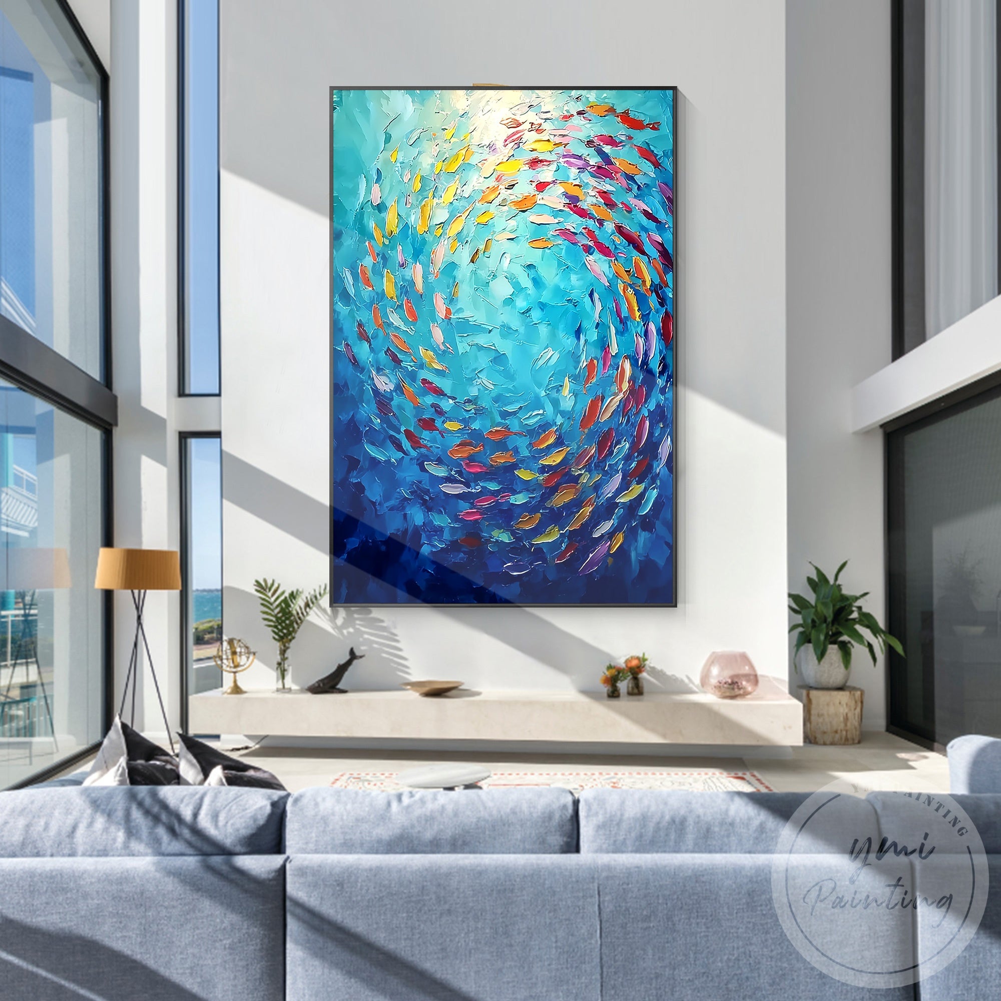 Ocean inspired fish wall art for contemporary interiors