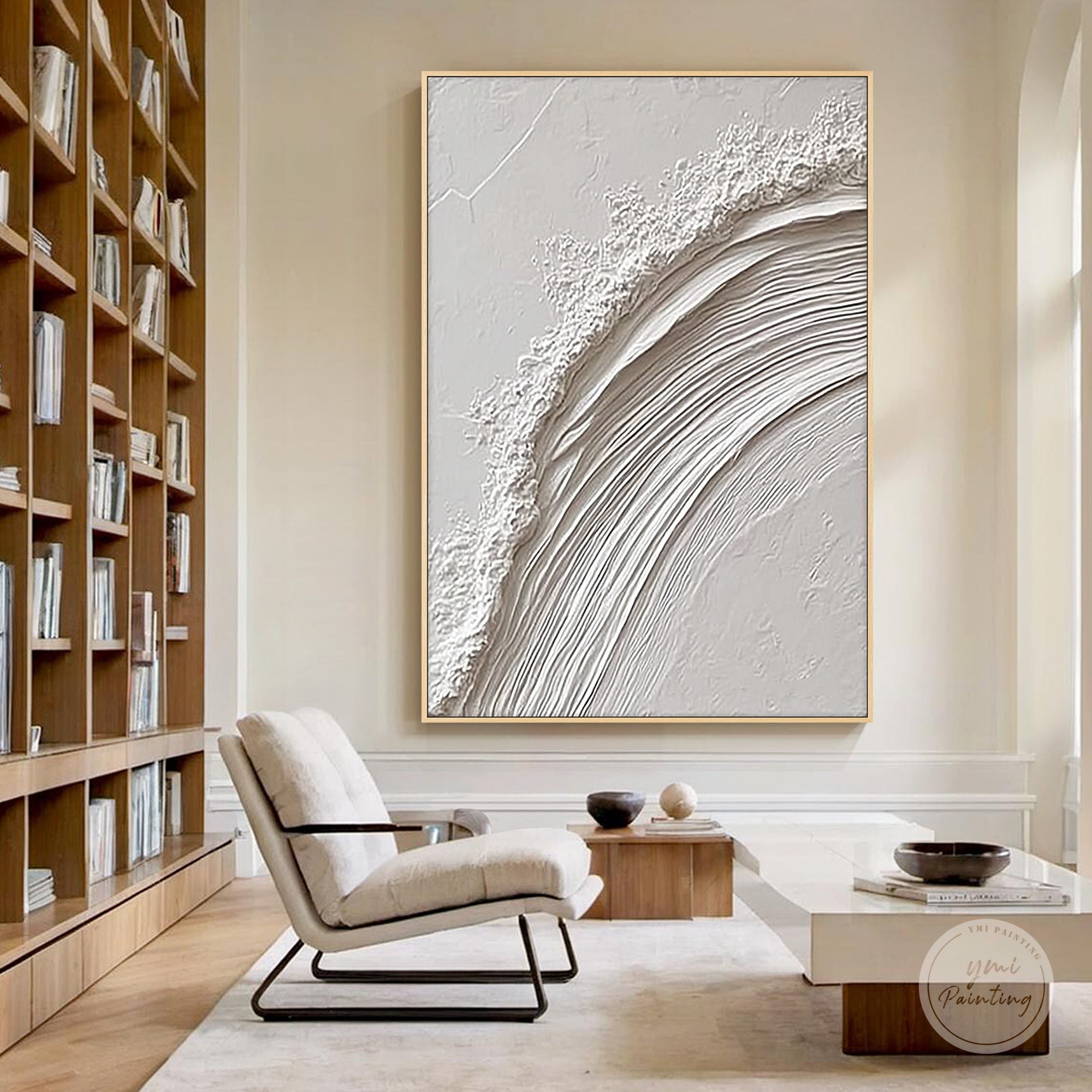 handmade plaster wall art white texture