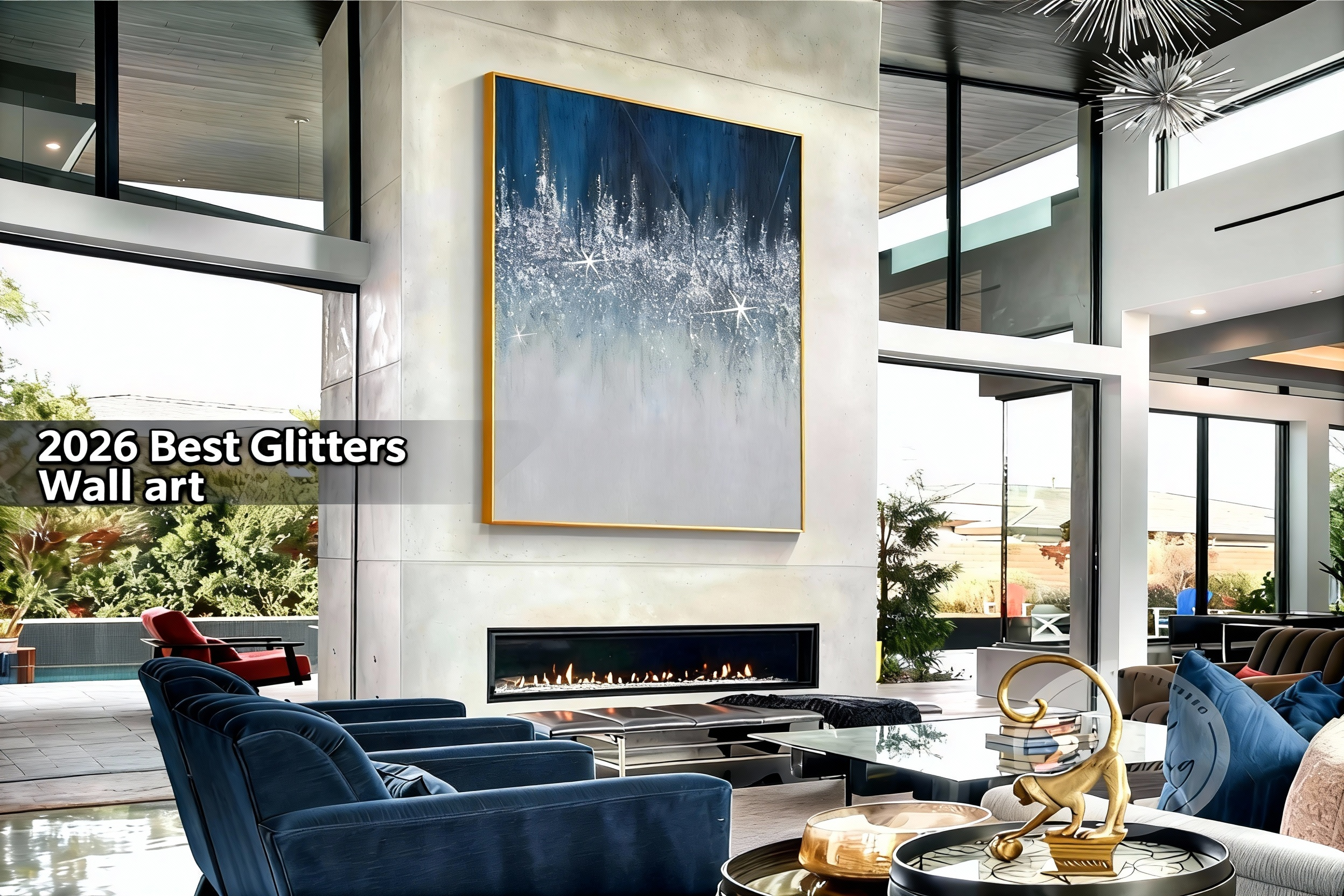 Large glitters wall art