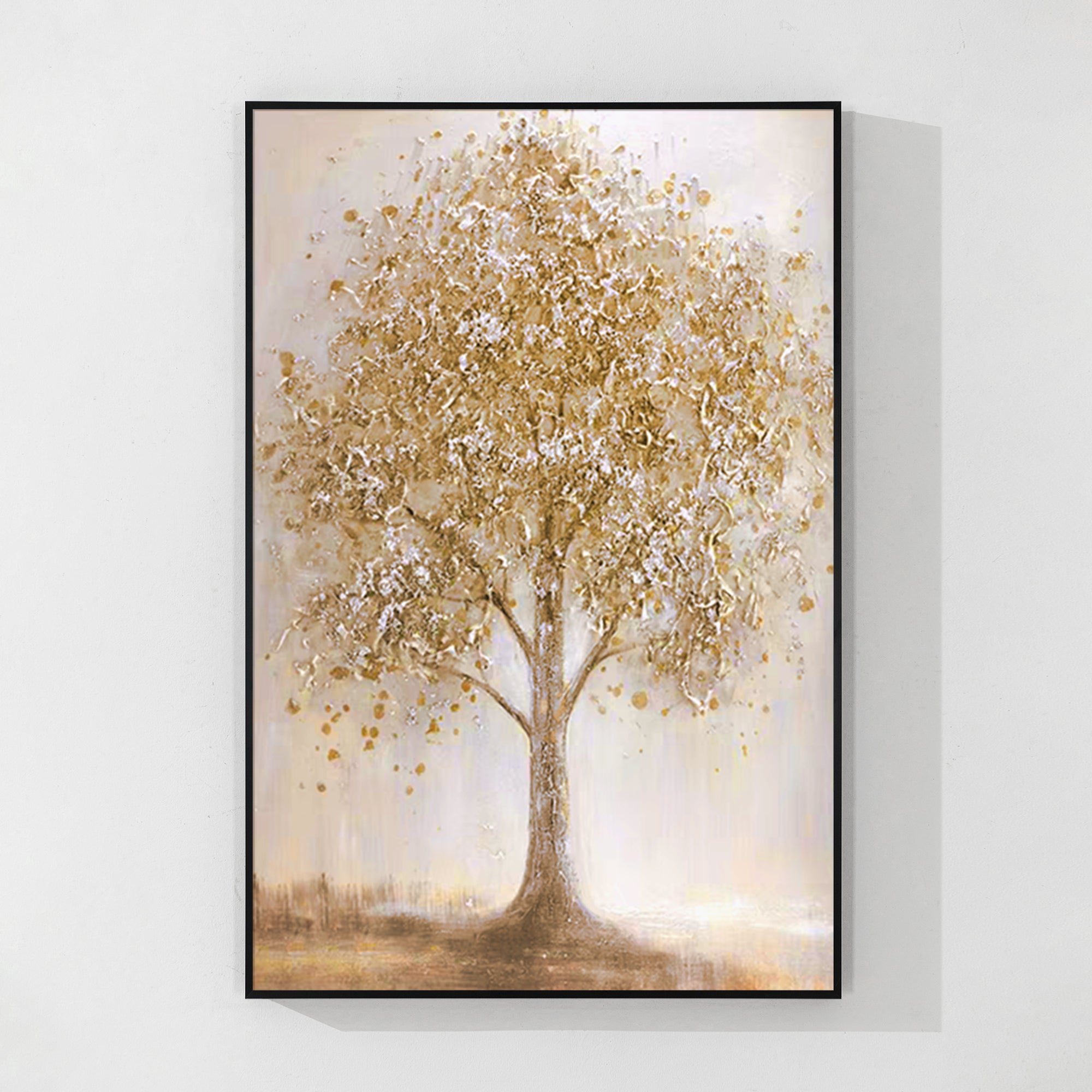 Abstrakte beige Landschaft Wandkunst