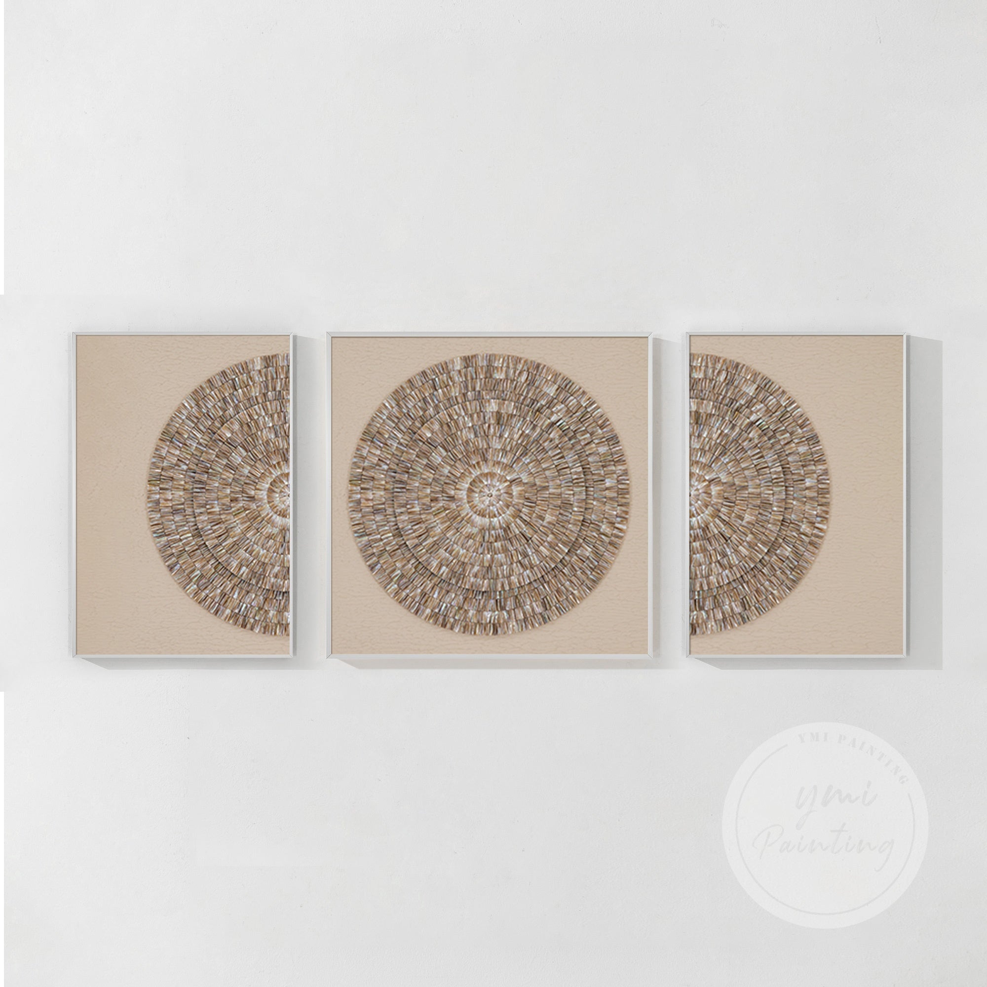 Abstrakte beige Landschaft Wandkunst
