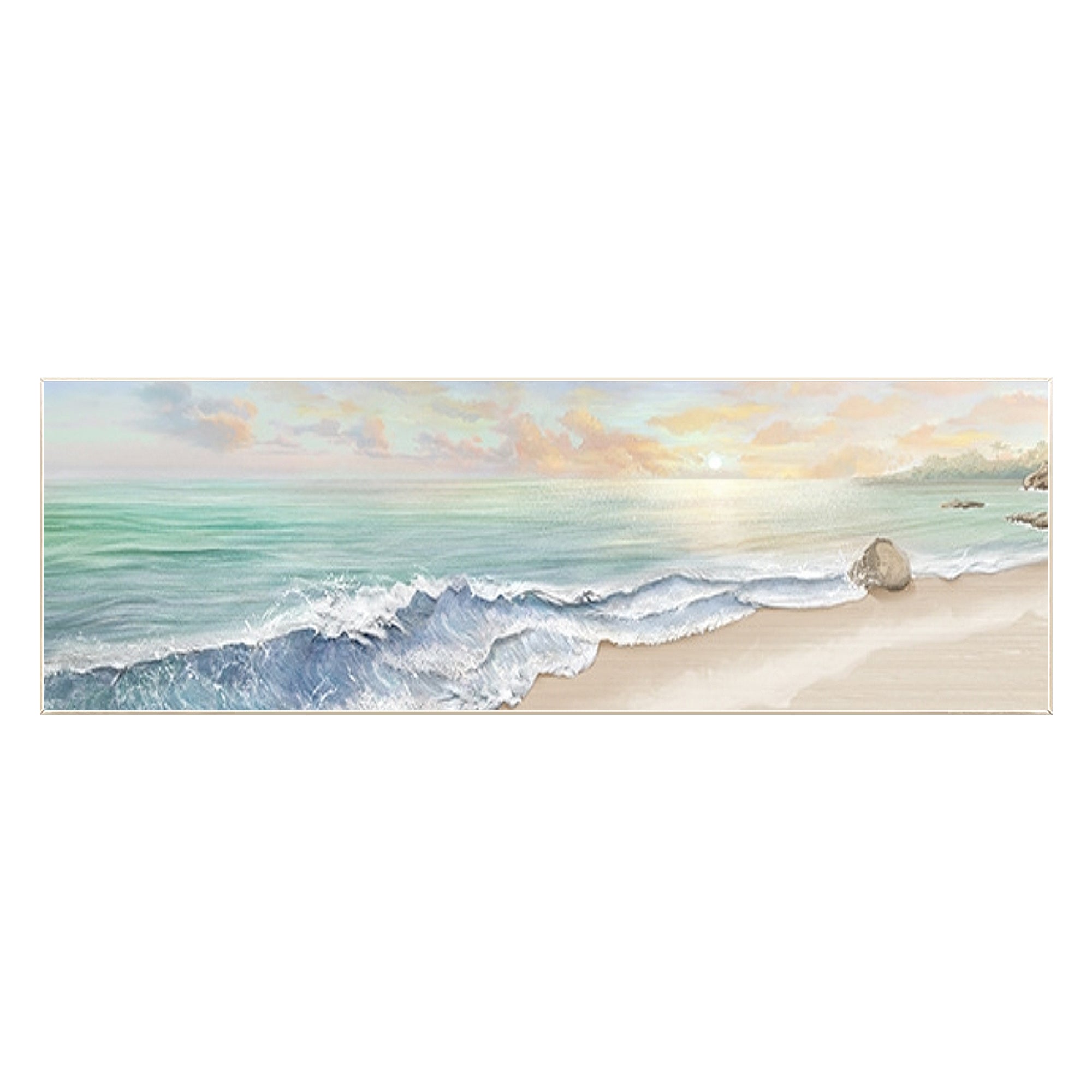
Hand-painted wave artwork with layered acrylic texture and beach inspiration.
