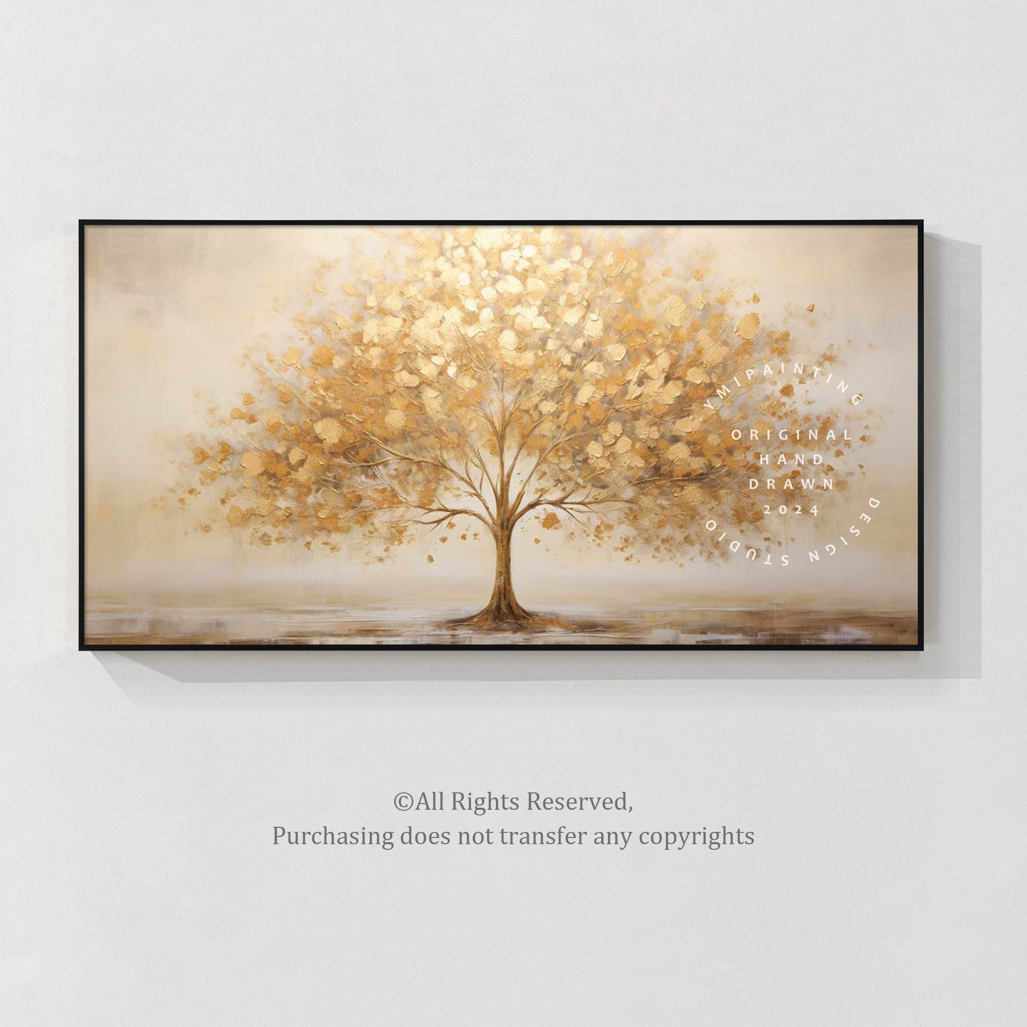 gold leaf abstract wall art 