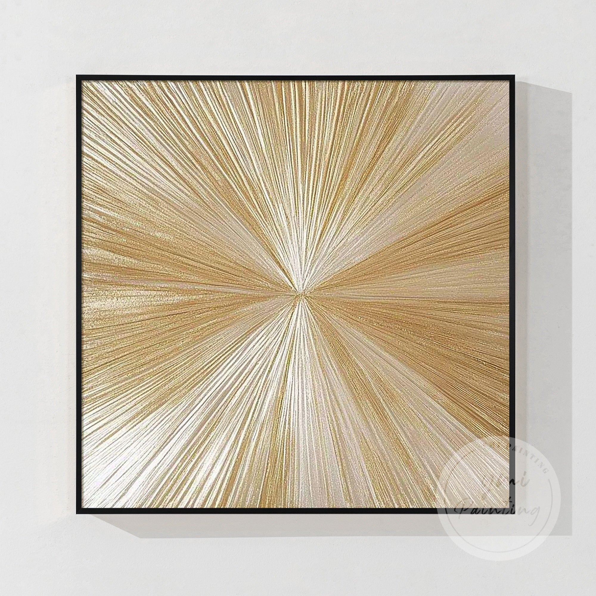 Radiant Gold and Silver Abstract Wall Art