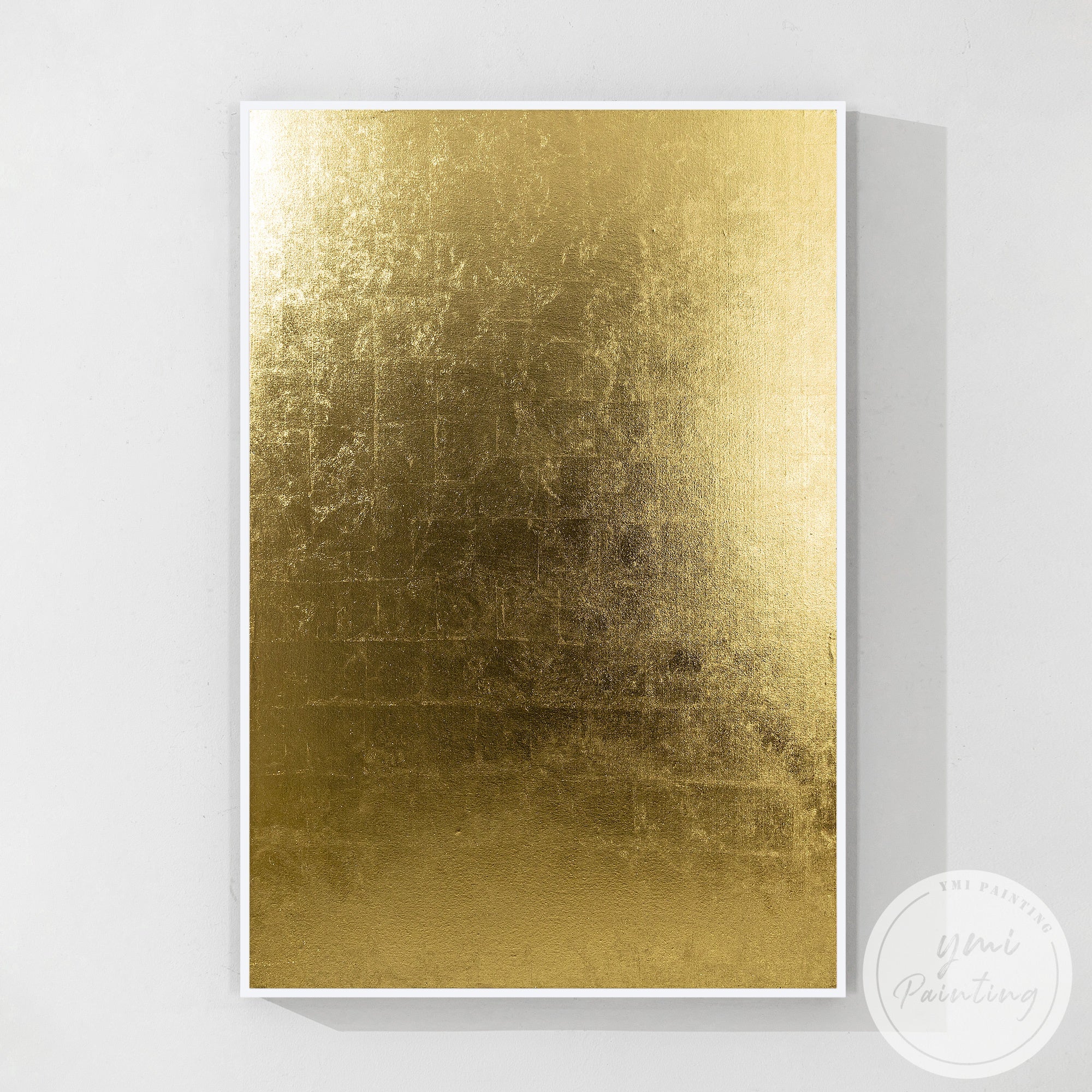 Large framed gold foil canvas for stylish interior decoration