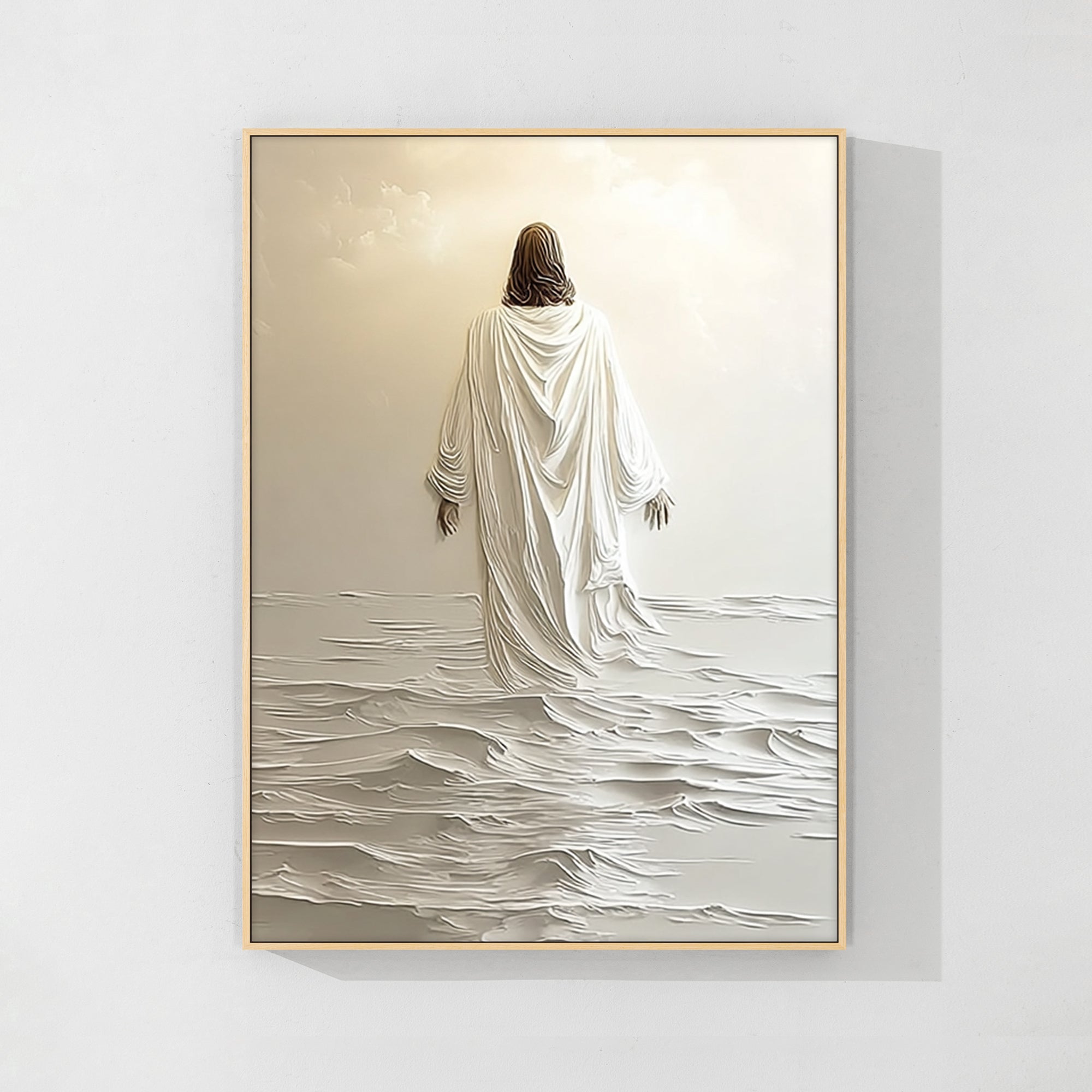 3D Jesus Wall Art, Minimalist Spiritual Home Decor