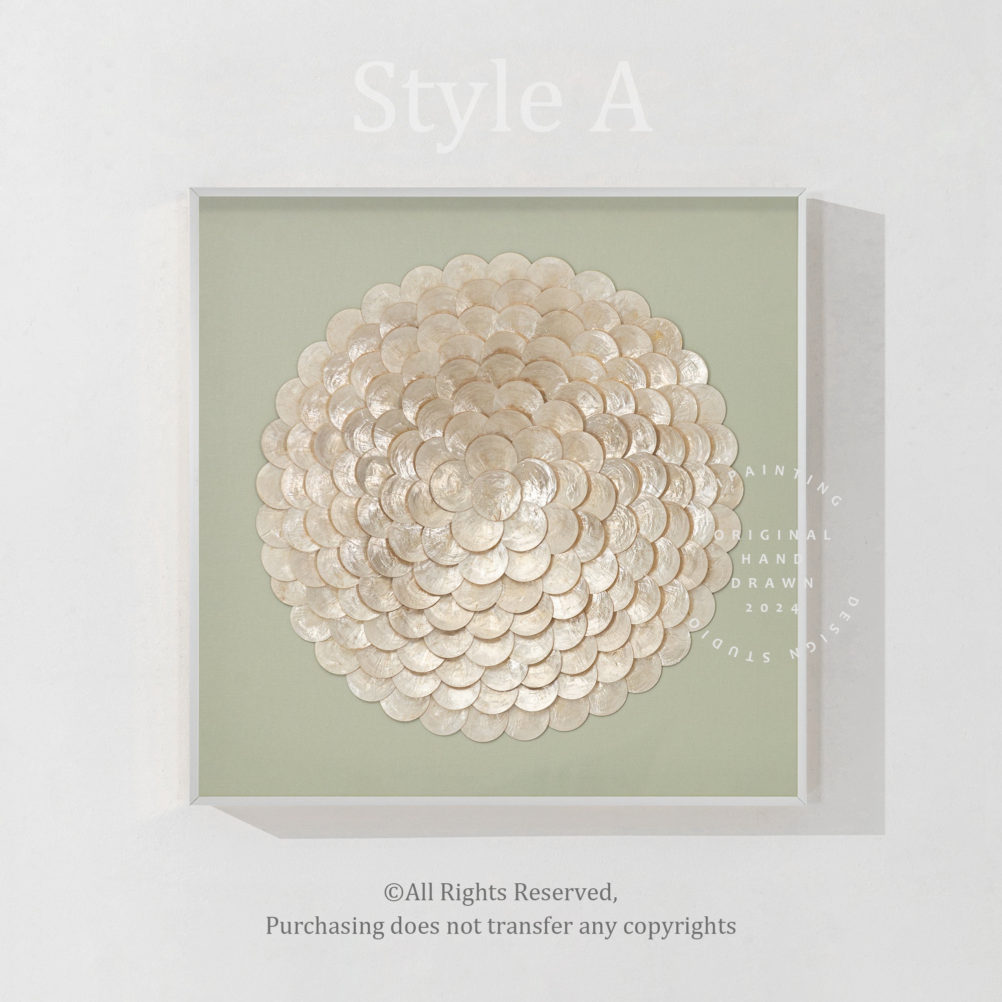 3D Oyster Shell Decor-YM08