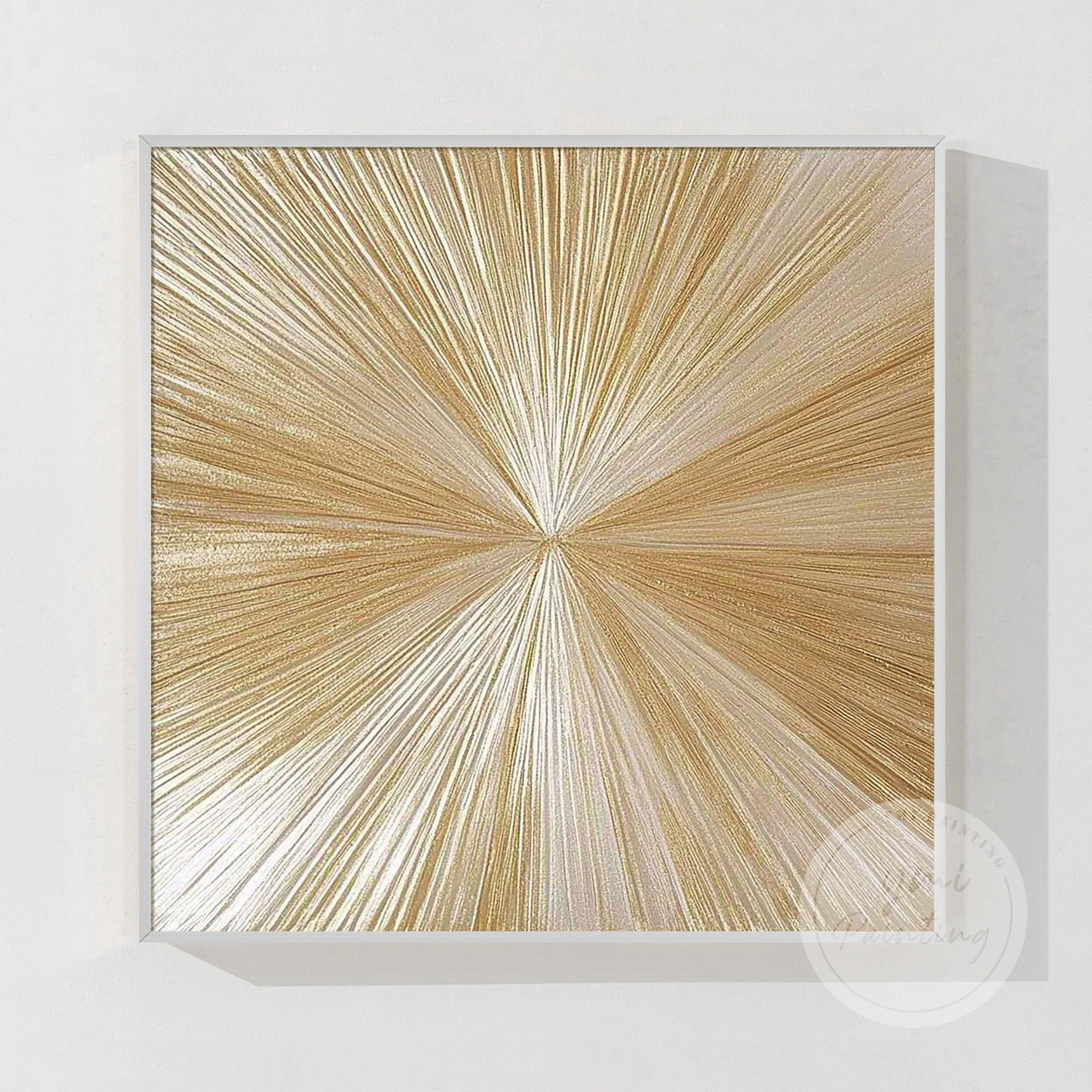 Radiant Gold and Silver Abstract Wall Art