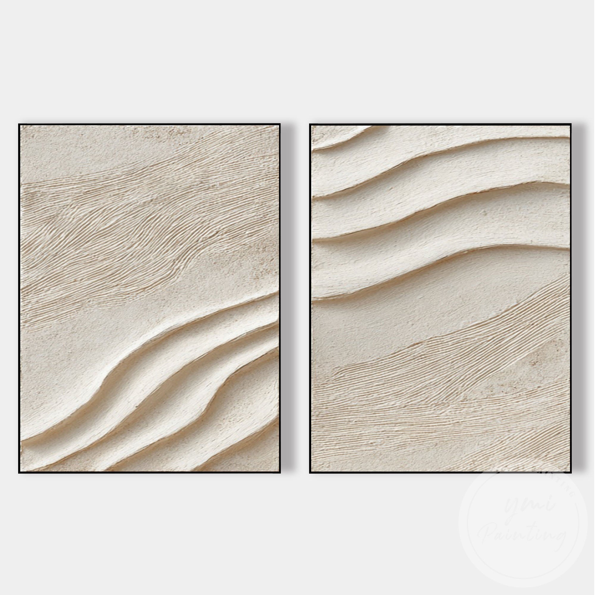 Wabi Sabi neutral wall art for bedroom and office interiors