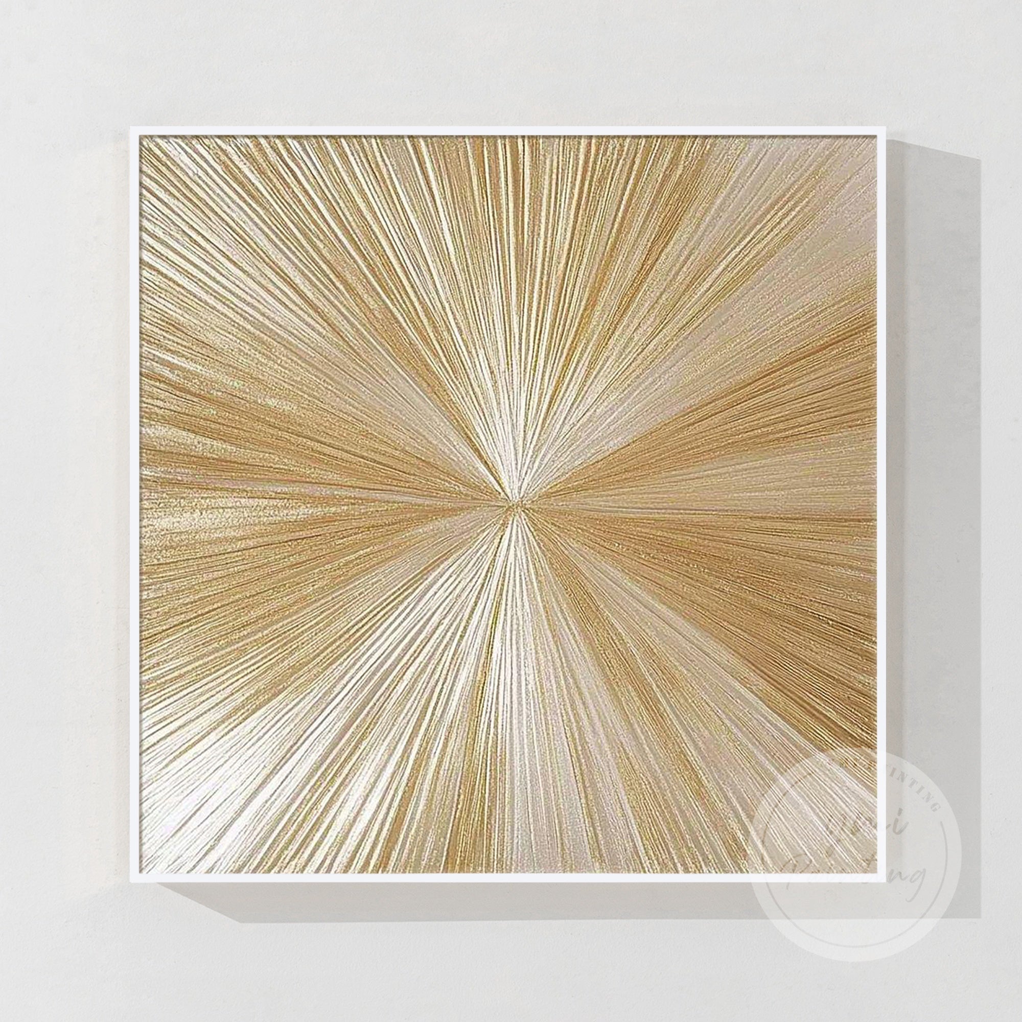 Radiant Gold and Silver Abstract Wall Art