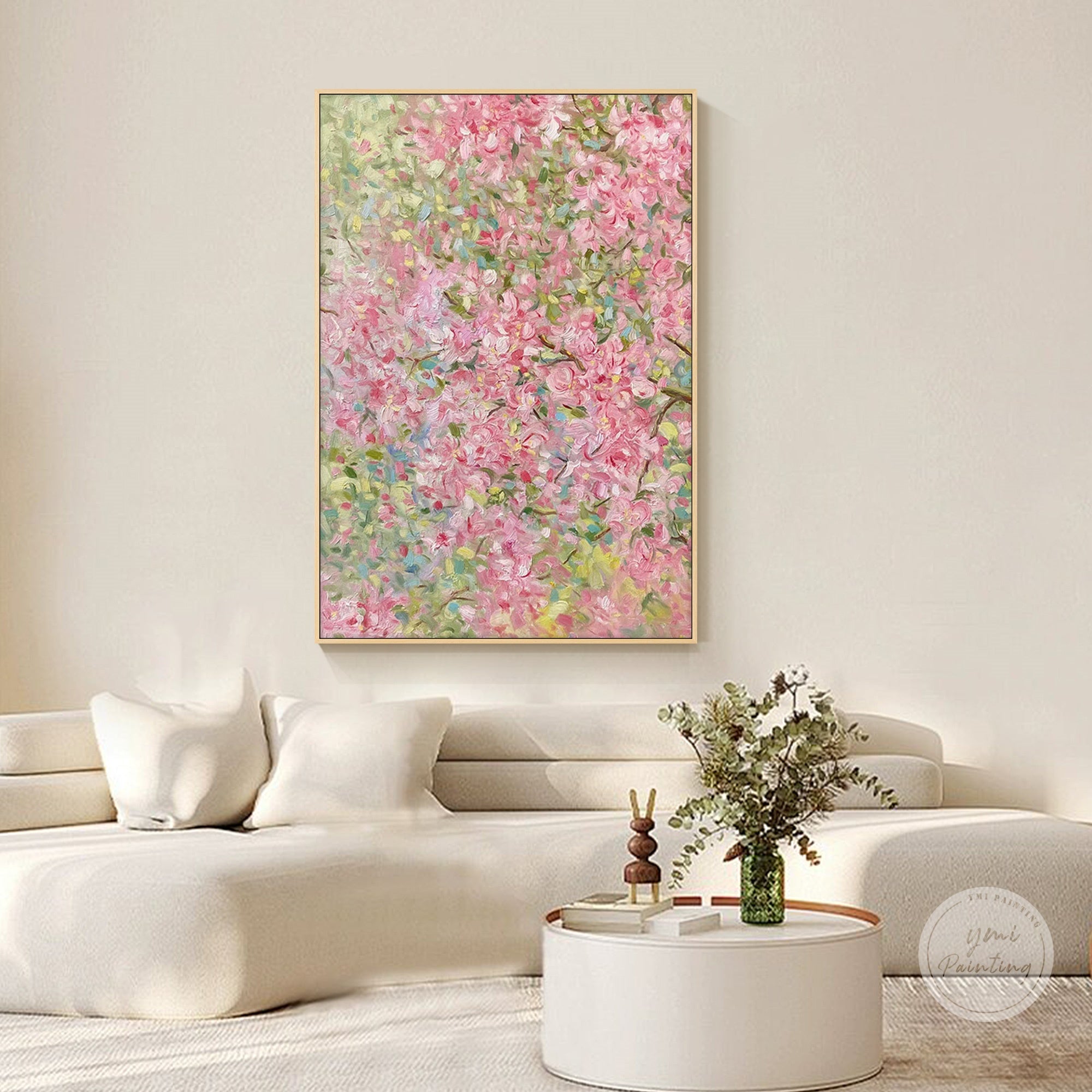 Impressionist floral art with light textures and a calm botanical mood.