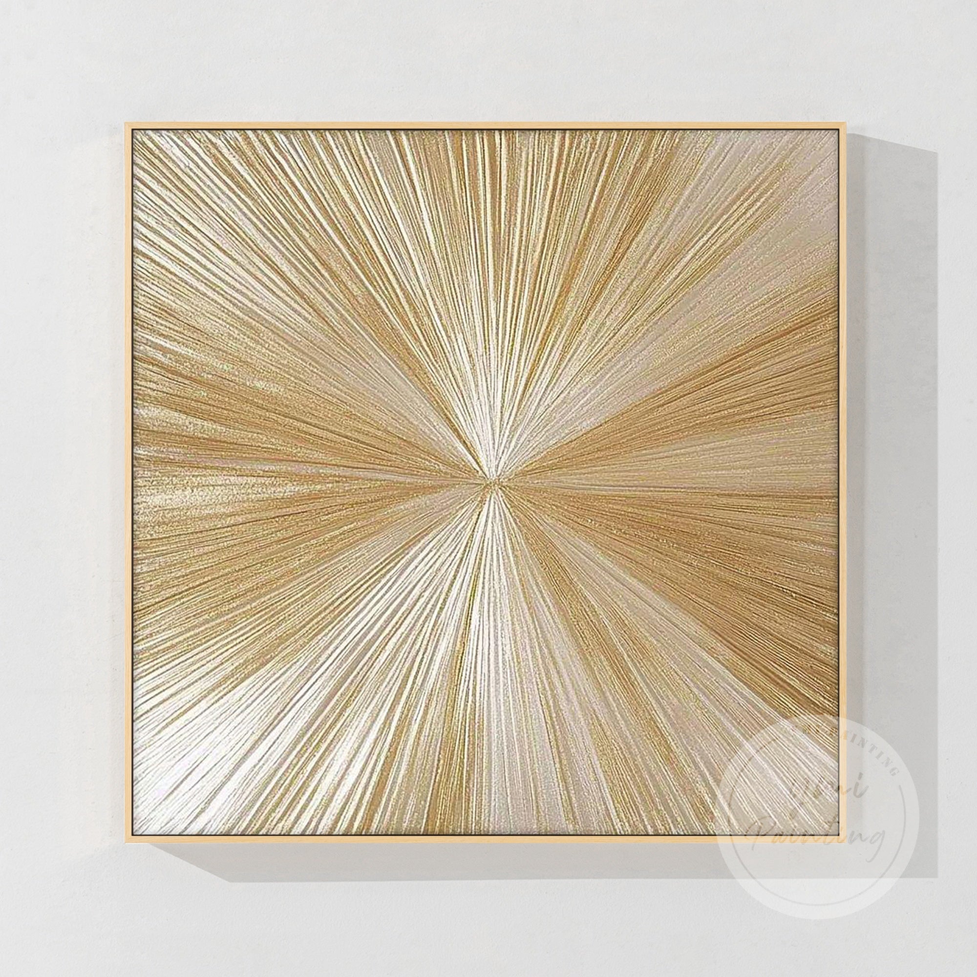 Radiant Gold and Silver Abstract Wall Art