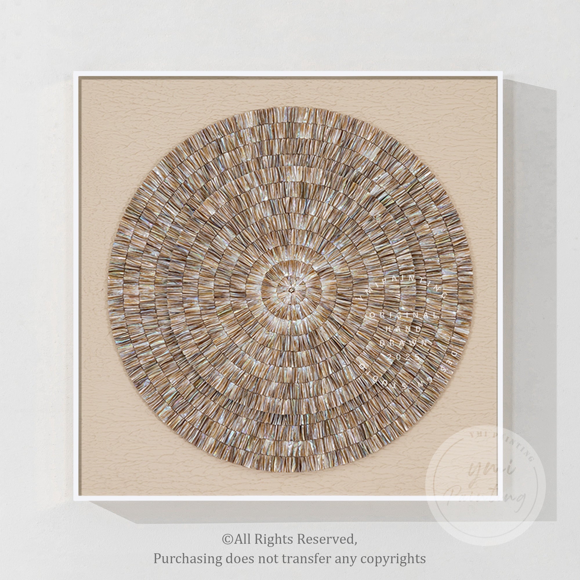 Luxury Beige Oyster Shell Art